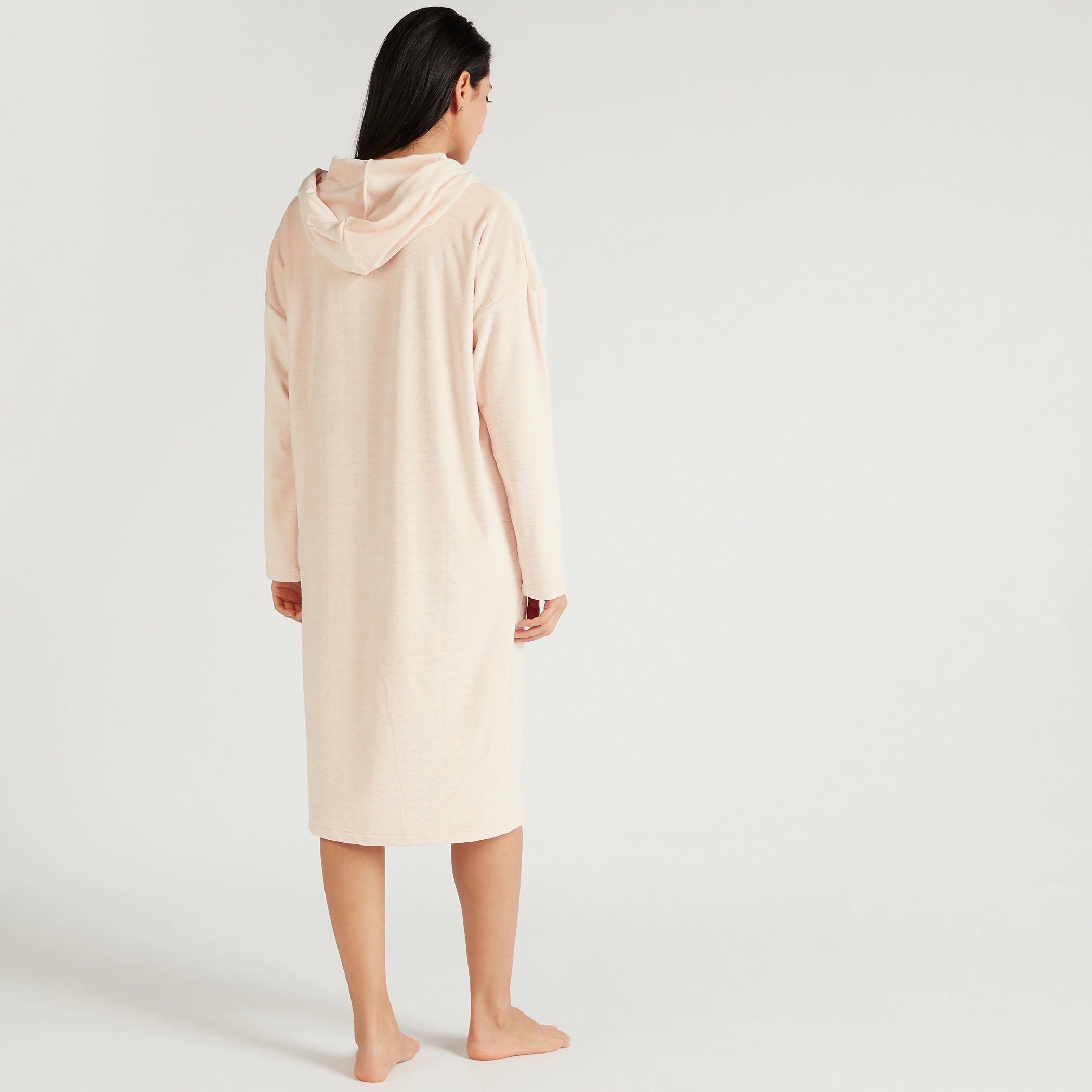 قميص نوم سادة بقبّعة وأكمام طويلة وجيوب-women-clothing-nightwear-nighties-image-4