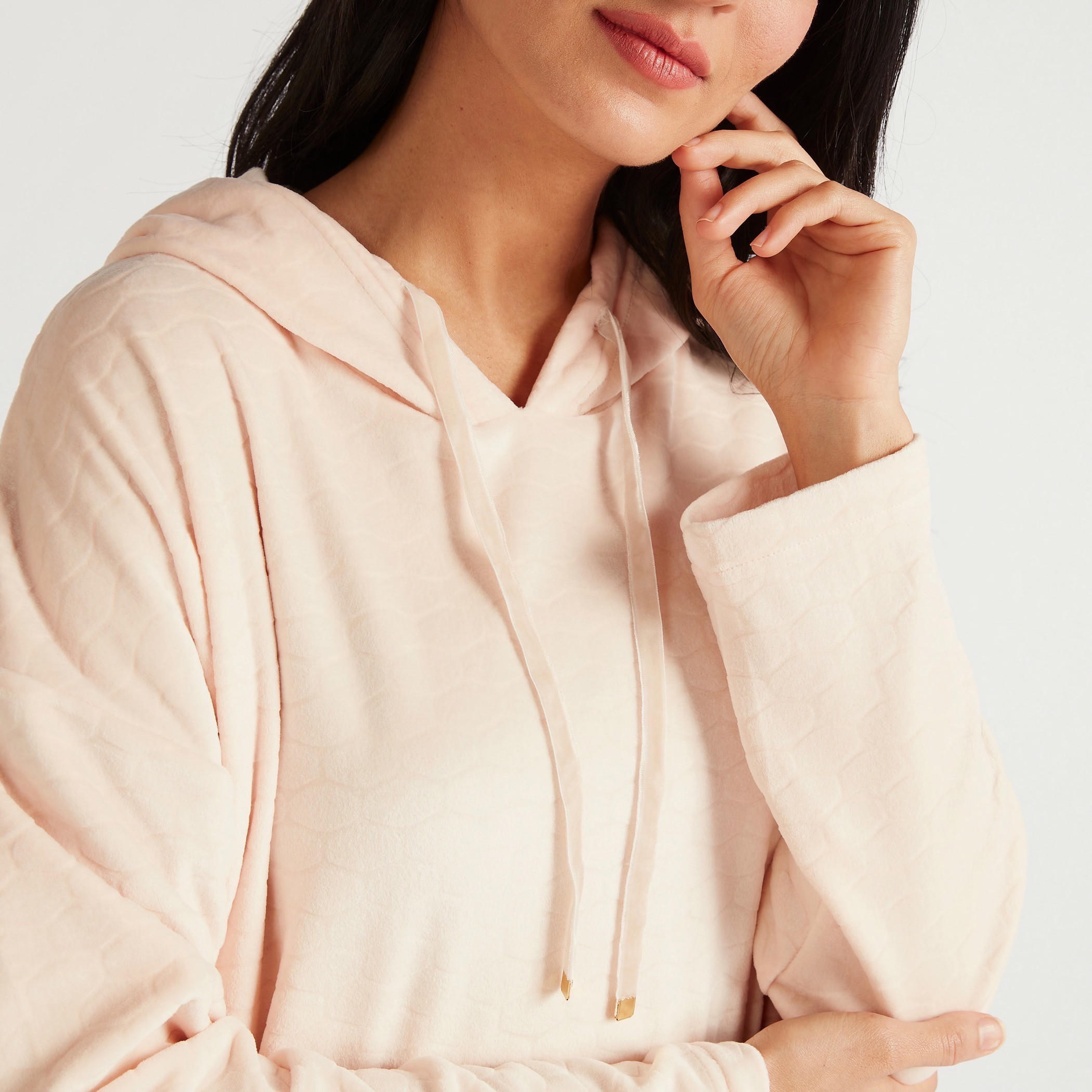 قميص نوم سادة بقبّعة وأكمام طويلة وجيوب-women-clothing-nightwear-nighties-image-5