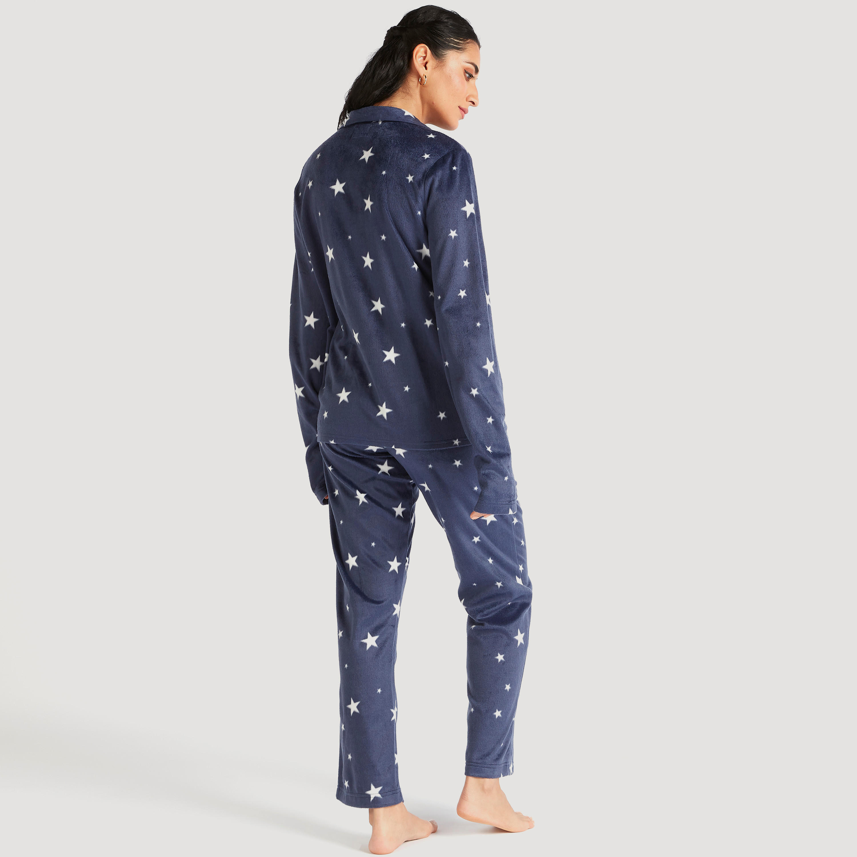 طقم بنطلون بيجاما وقميص نوم بطبعات-women-clothing-nightwear-pyjamas-longsets-image-5