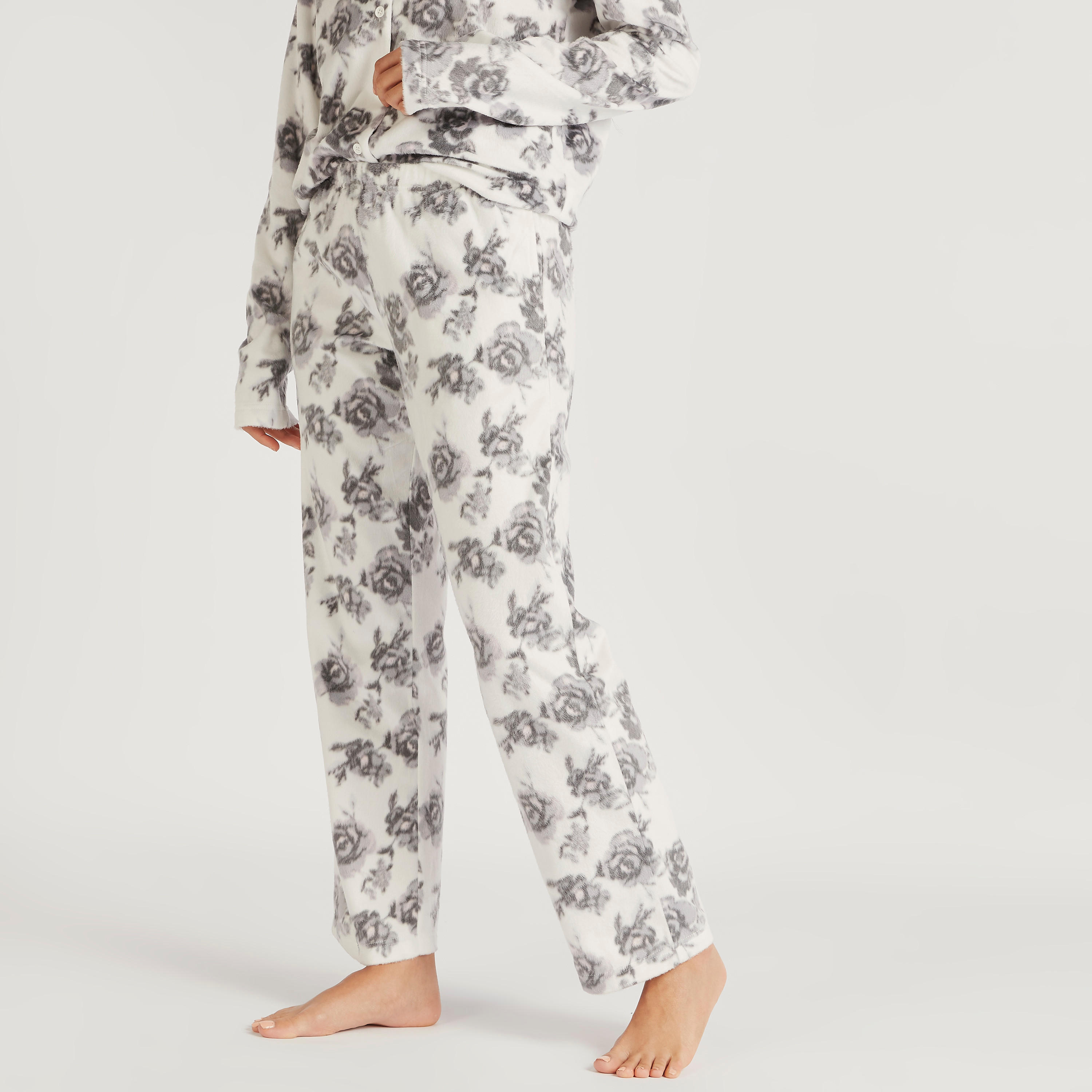 طقم بنطلون بيجاما وقميص نوم بطبعات أزهار-women-clothing-nightwear-pyjamas-longsets-image-6