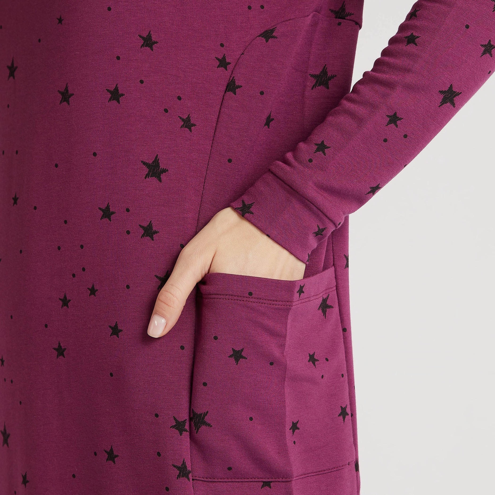 قميص نوم بطبعات وقبّعة وأكمام طويلة-women-clothing-nightwear-nighties-image-3
