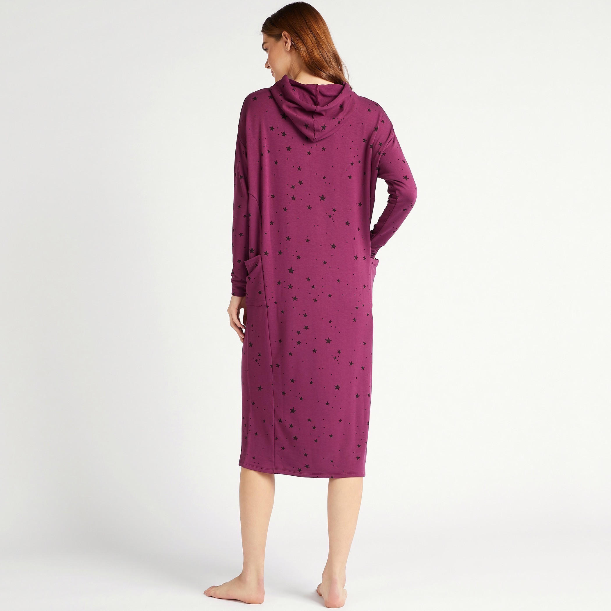 قميص نوم بطبعات وقبّعة وأكمام طويلة-women-clothing-nightwear-nighties-image-4