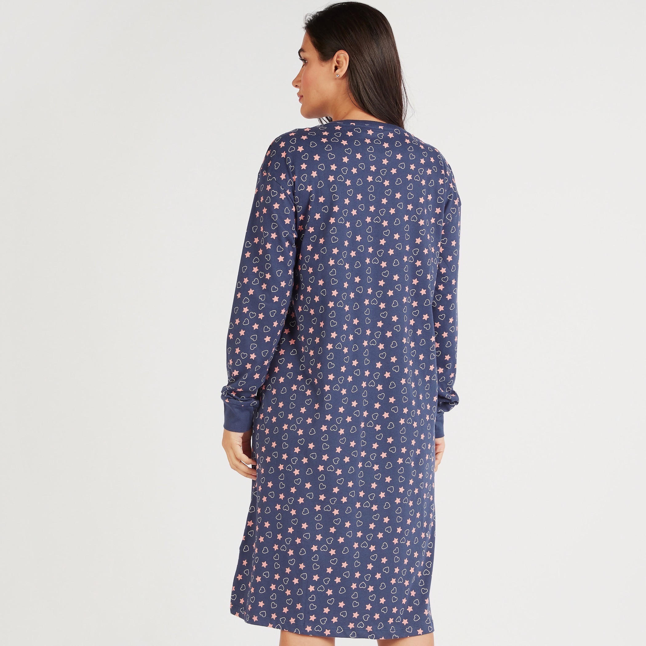 قميص نوم بطبعات وقبّعة وأكمام طويلة-women-clothing-nightwear-nighties-image-4
