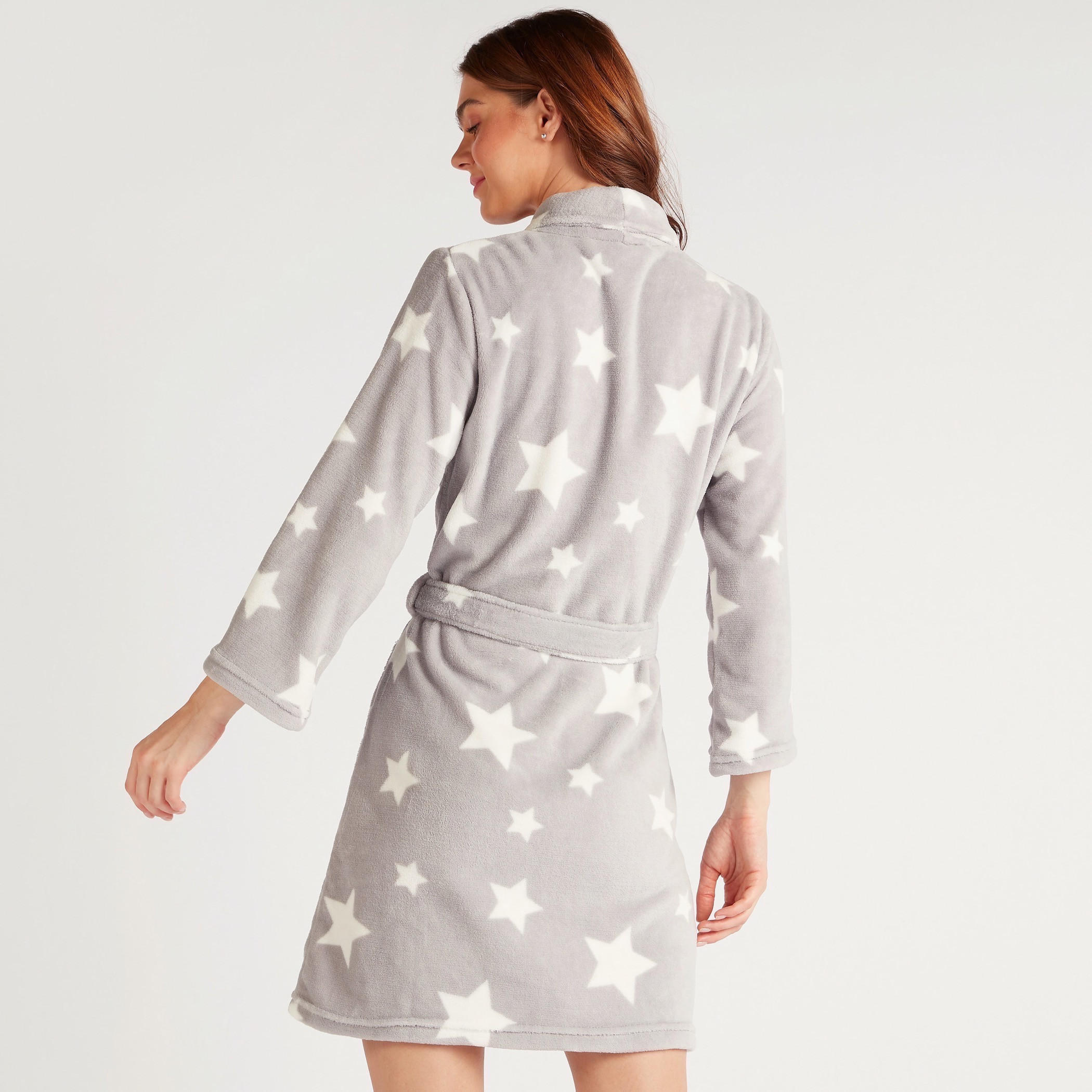 روب ليلي بطبعات نجوم مع حزام وجيوب-women-clothing-nightwear-robes-image-4