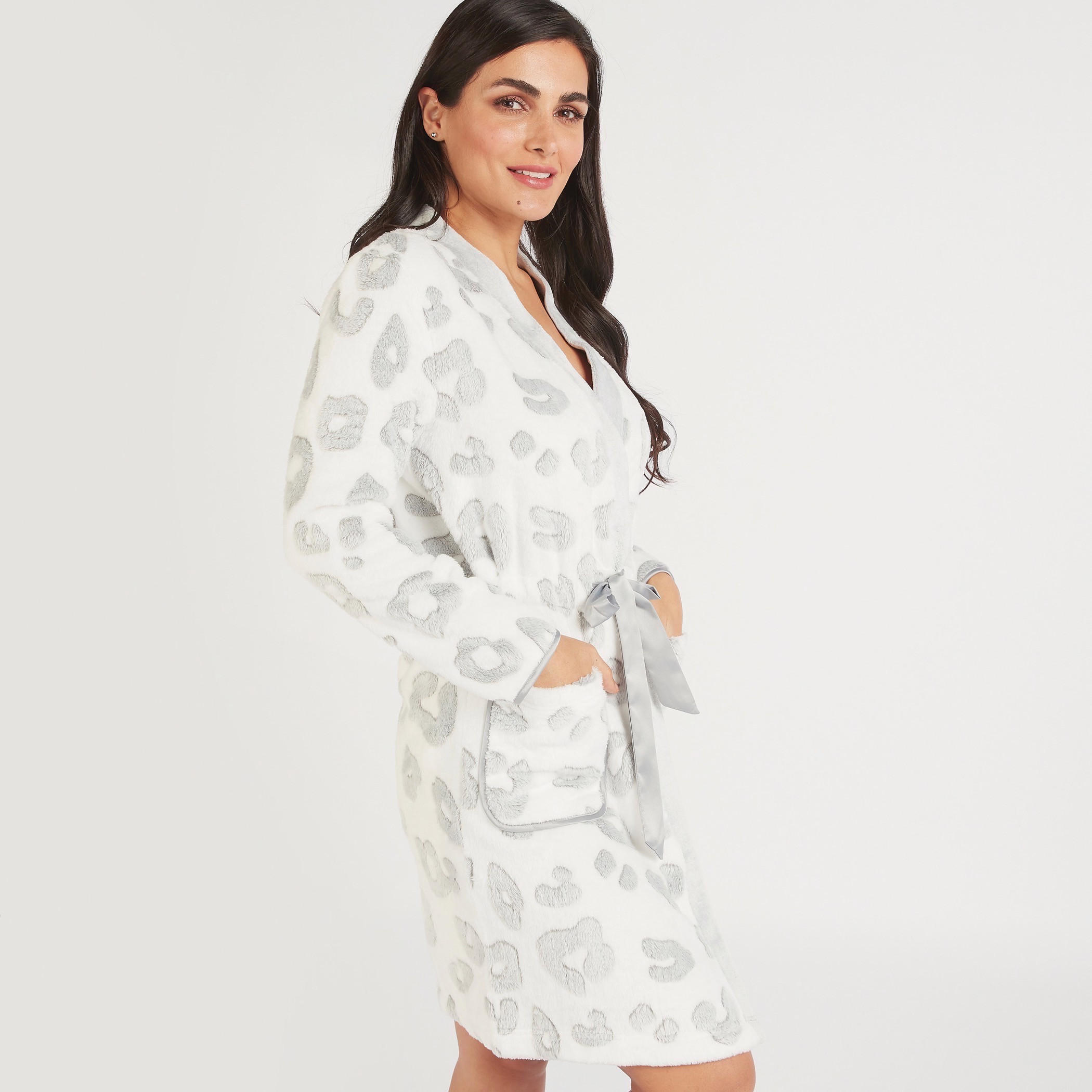 Textured Robe with Long Sleeves and Tie-Ups-women-clothing-nightwear-robes-image-1