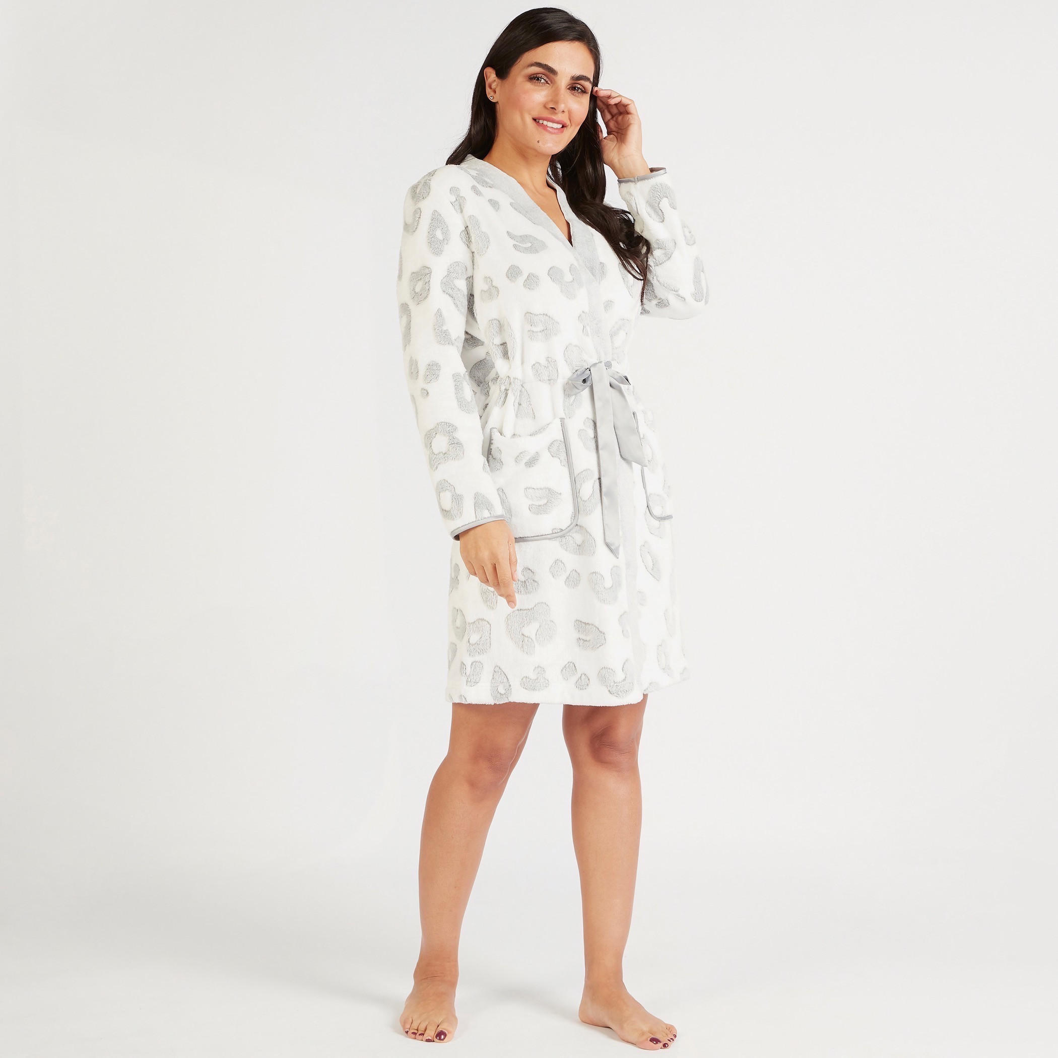 Textured Robe with Long Sleeves and Tie-Ups-women-clothing-nightwear-robes-image-2