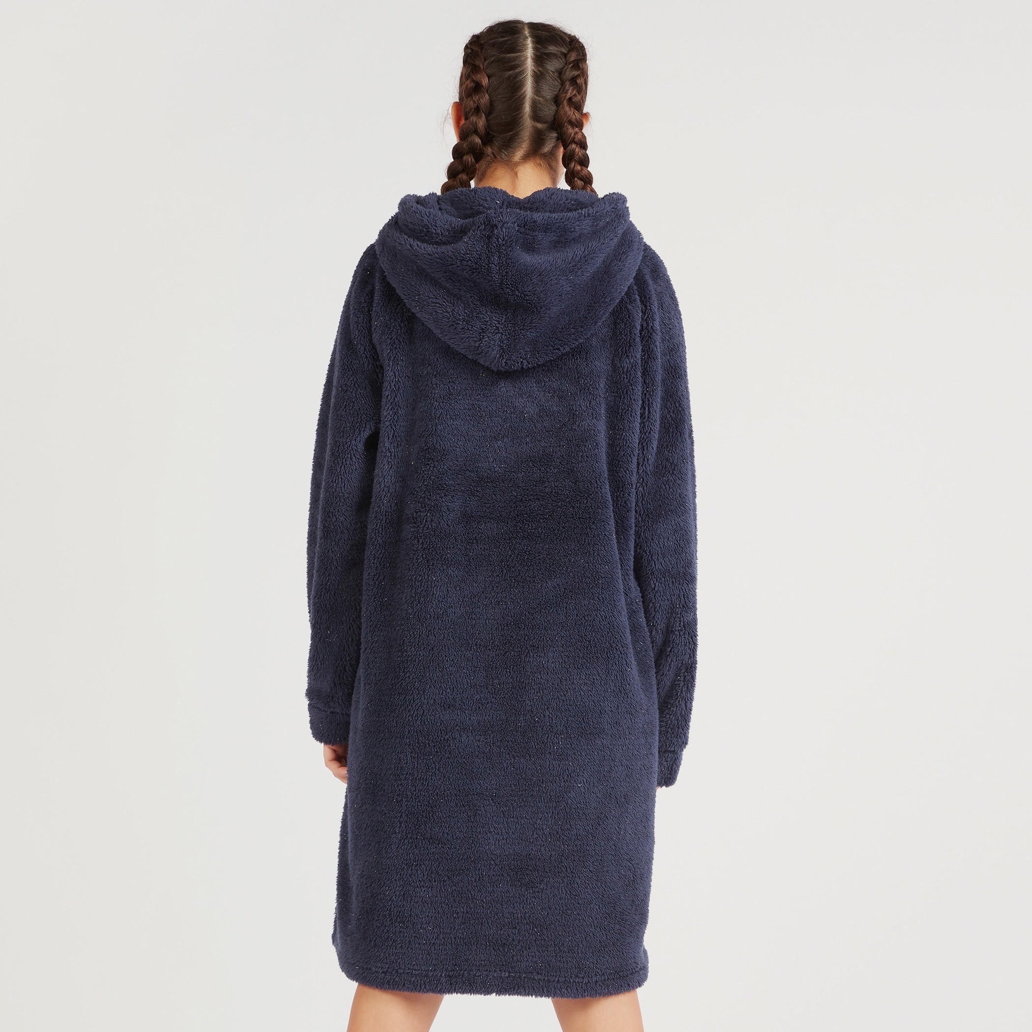 قميص نوم بارز الملمس بقبّعة وأكمام طويلة-women-clothing-nightwear-nighties-image-4