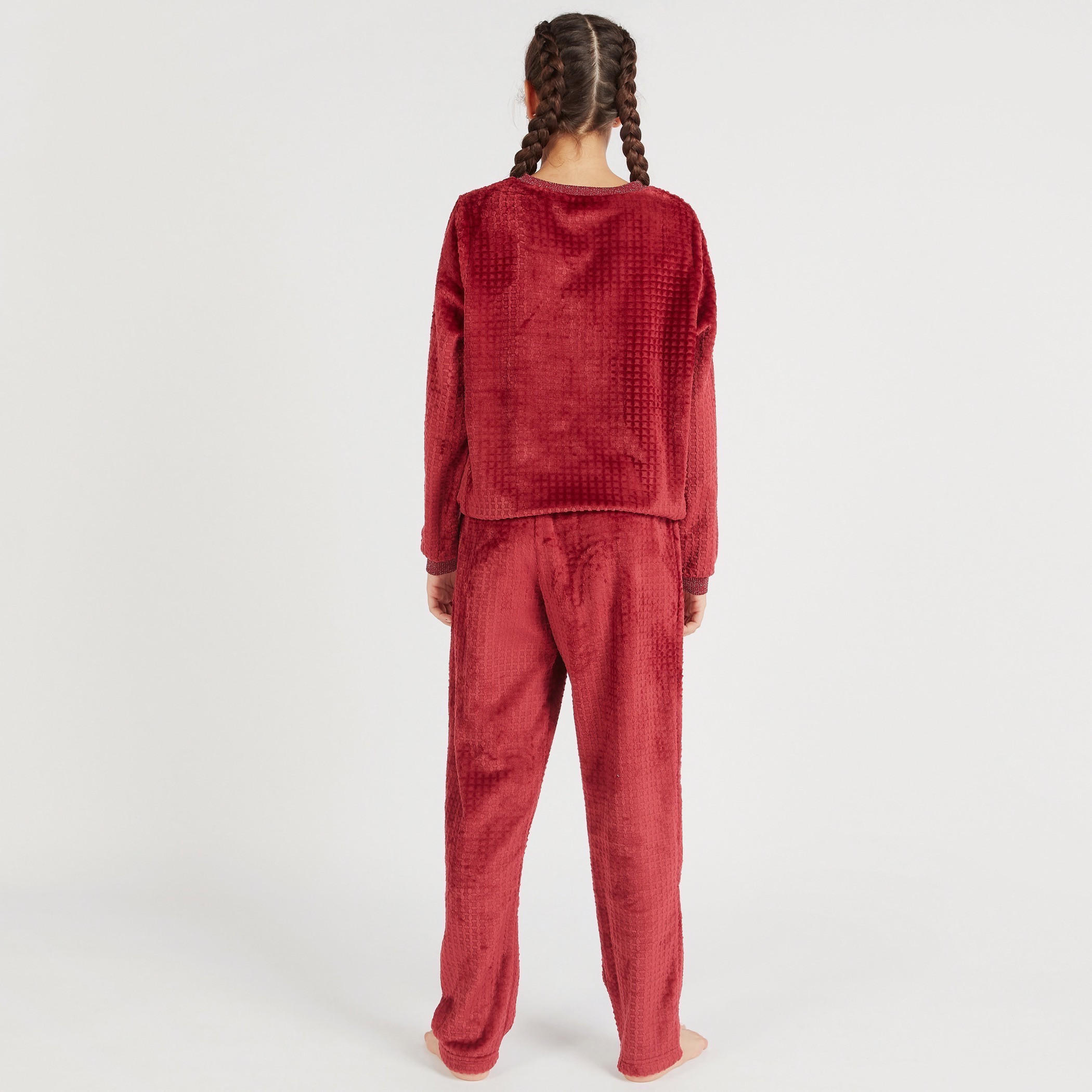 طقم بنطلون بيجاما وتيشيرت بارز الملمس بتصميم هاري بوتر-women-clothing-nightwear-pyjamas-longsets-image-4
