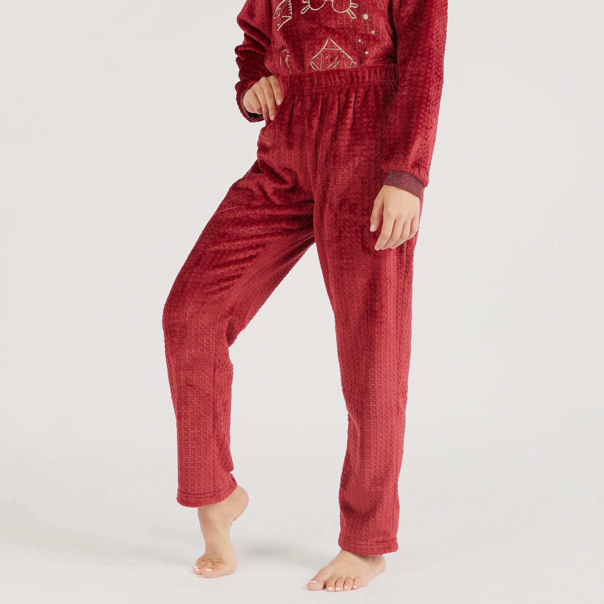 طقم بنطلون بيجاما وتيشيرت بارز الملمس بتصميم هاري بوتر-women-clothing-nightwear-pyjamas-longsets-image-5