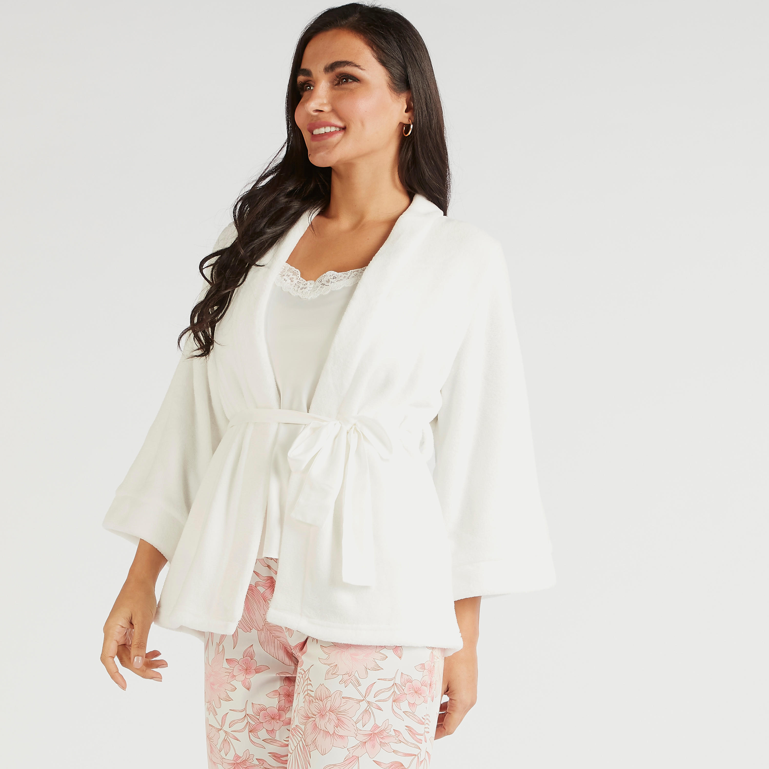 طقم بلوزة كامي وقميص نوم بحزام وبنطلون بيجاما-women-clothing-nightwear-pyjamas-longsets-image-2