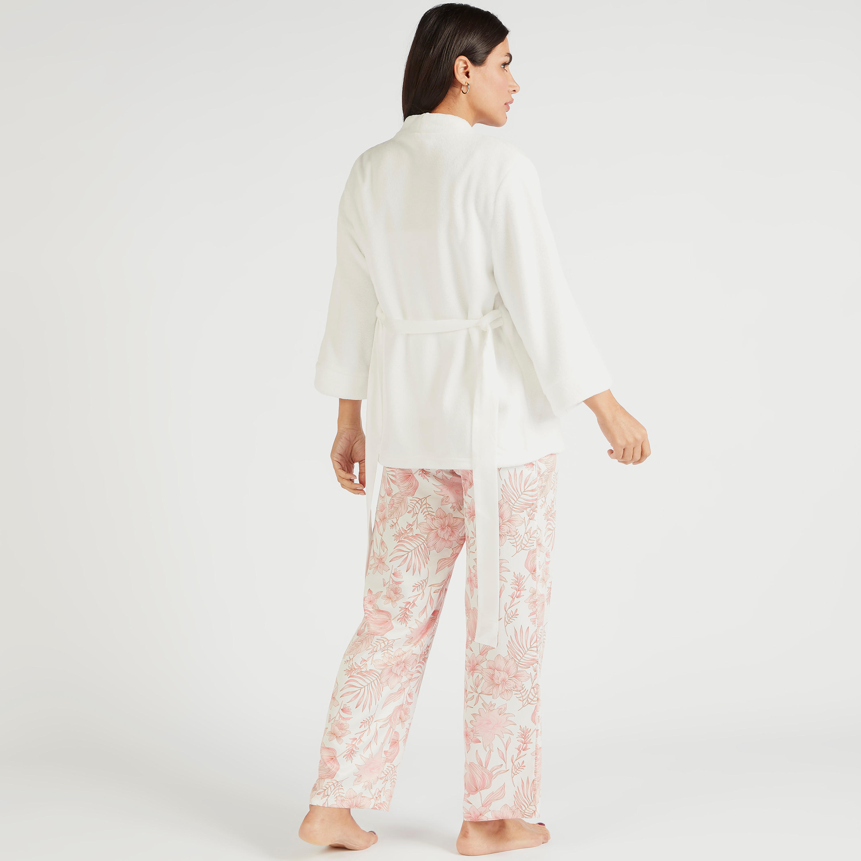 طقم بلوزة كامي وقميص نوم بحزام وبنطلون بيجاما-women-clothing-nightwear-pyjamas-longsets-image-3