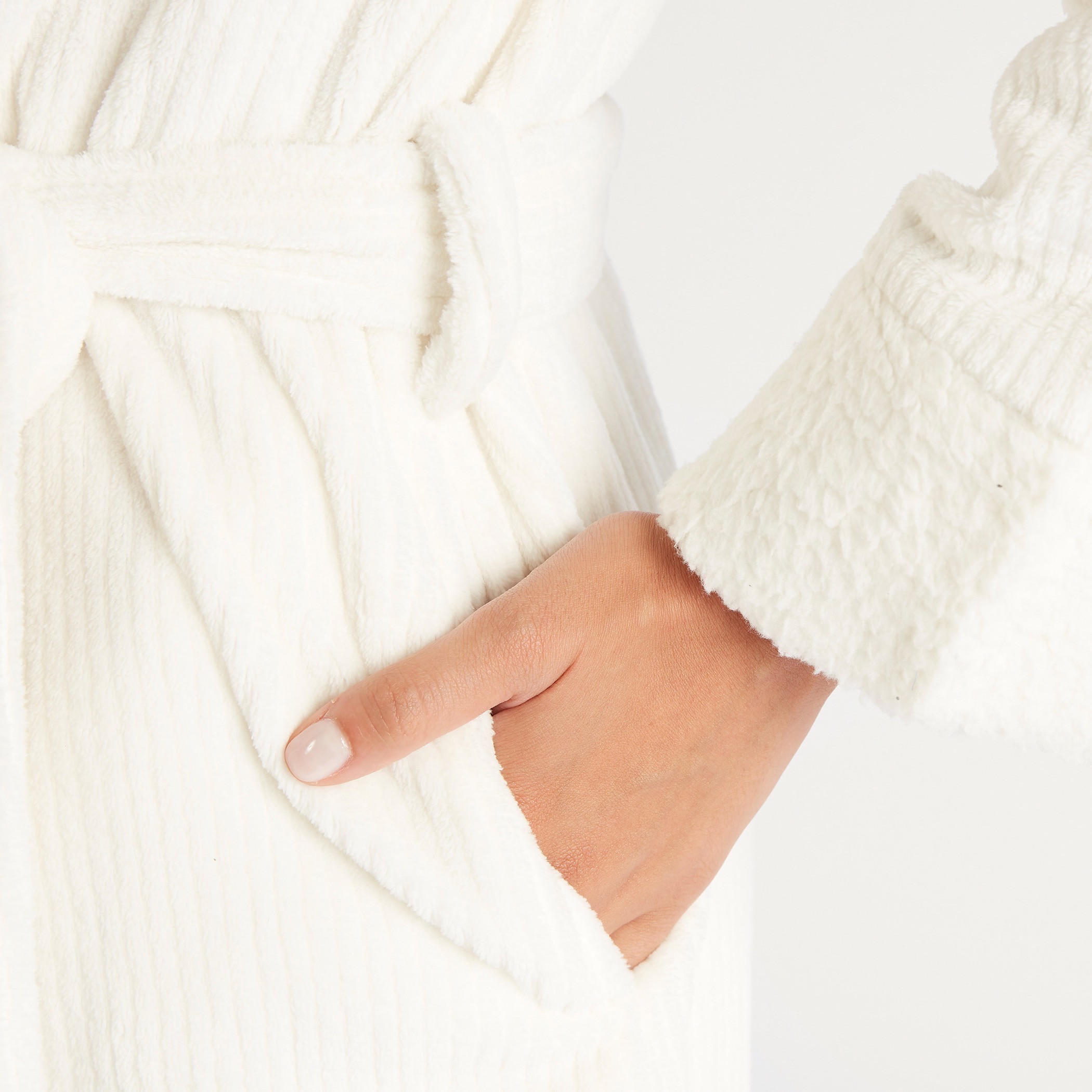 Textured Night Robe with Belt and Pockets-women-clothing-nightwear-robes-image-3