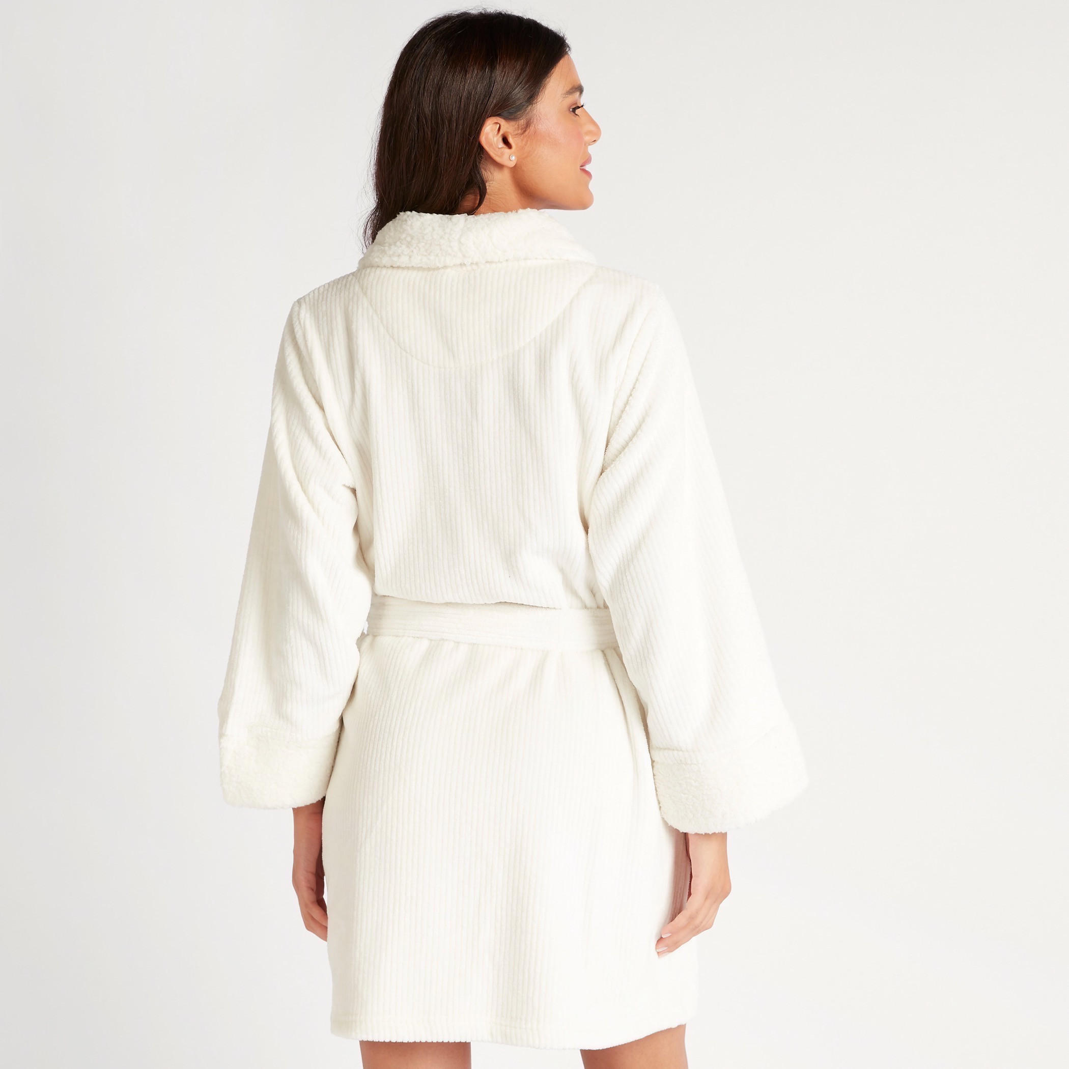 Textured Night Robe with Belt and Pockets-women-clothing-nightwear-robes-image-4