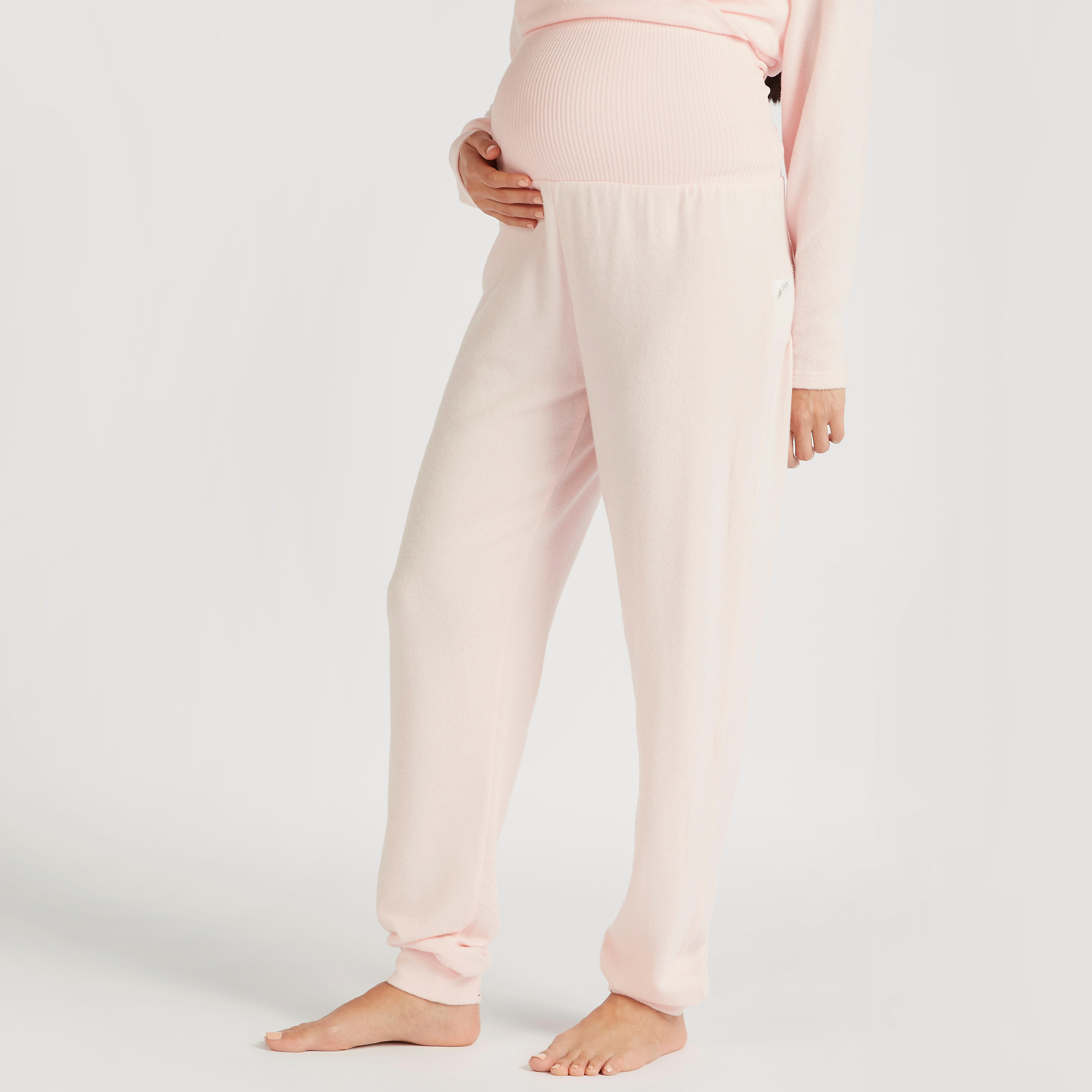 طقم بنطلون بيجاما وبلوزة بياقة v للحوامل-women-clothing-maternity-nightwear-image-1