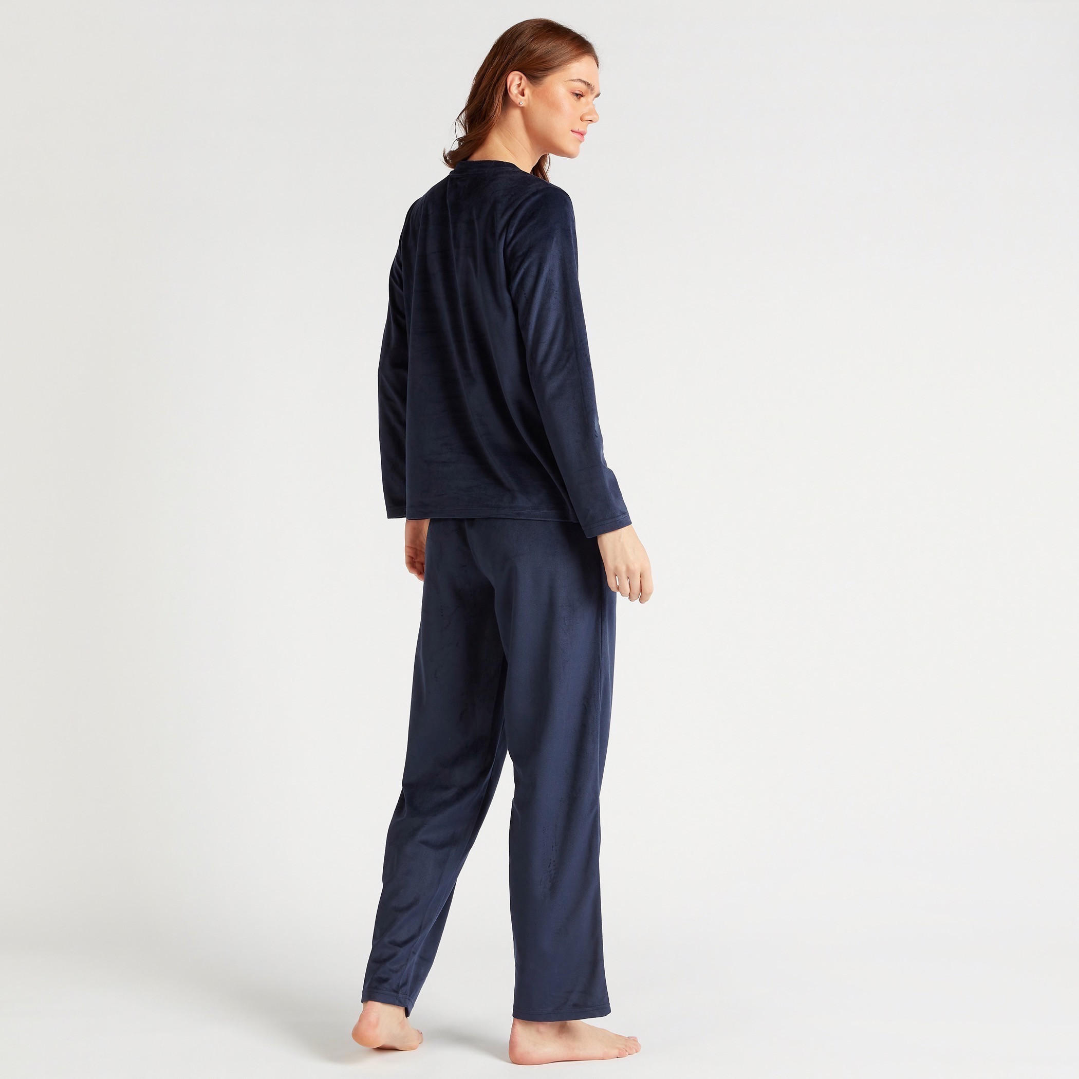 Embellished Crew Neck T-shirt and Pyjama Set-women-clothing-nightwear-pyjamas-longsets-image-4