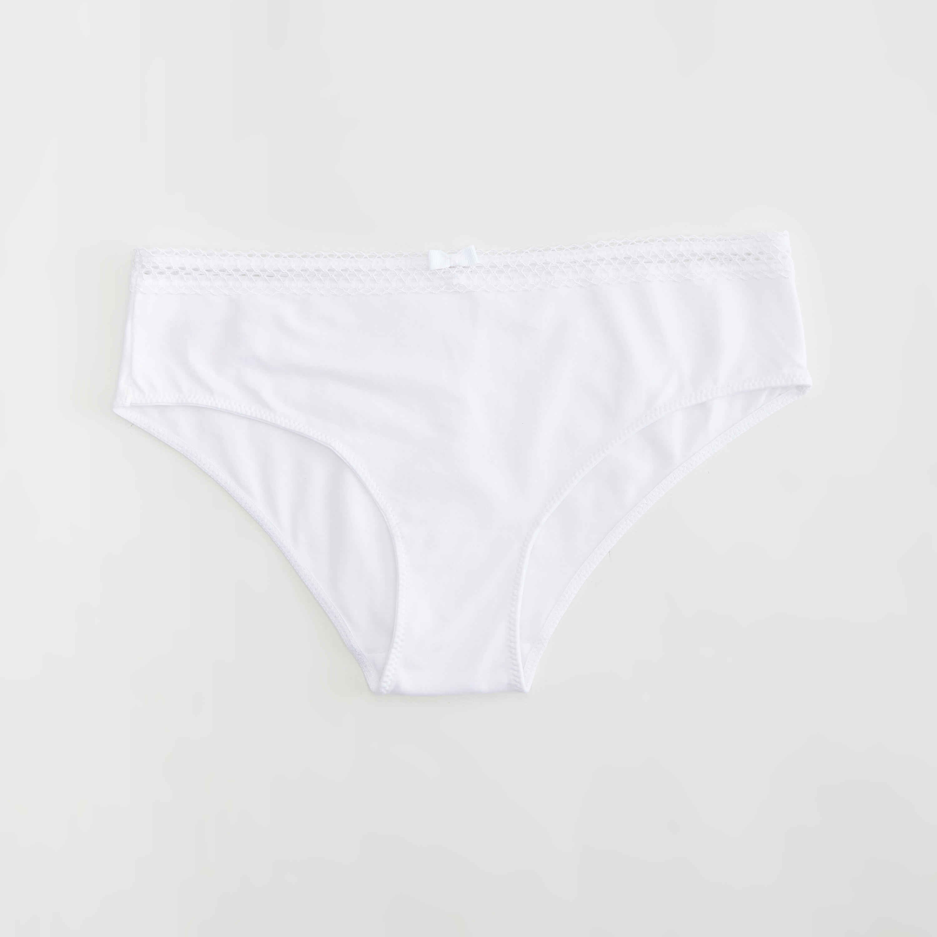 Solid Boyshorts with Lace Detail and Elasticated Waistband-women-clothing-lingerie-panties-image-1