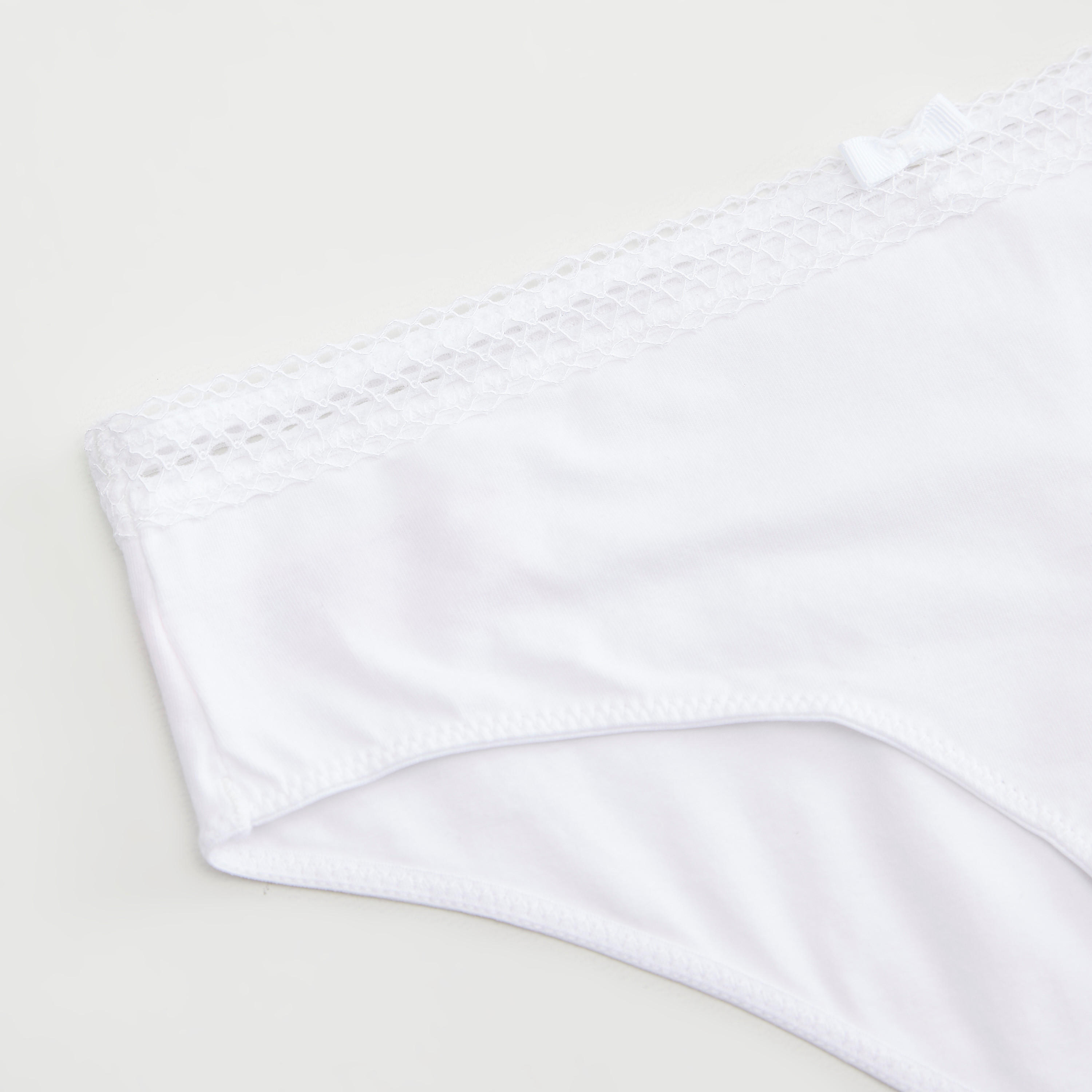 Solid Boyshorts with Lace Detail and Elasticated Waistband-women-clothing-lingerie-panties-image-2