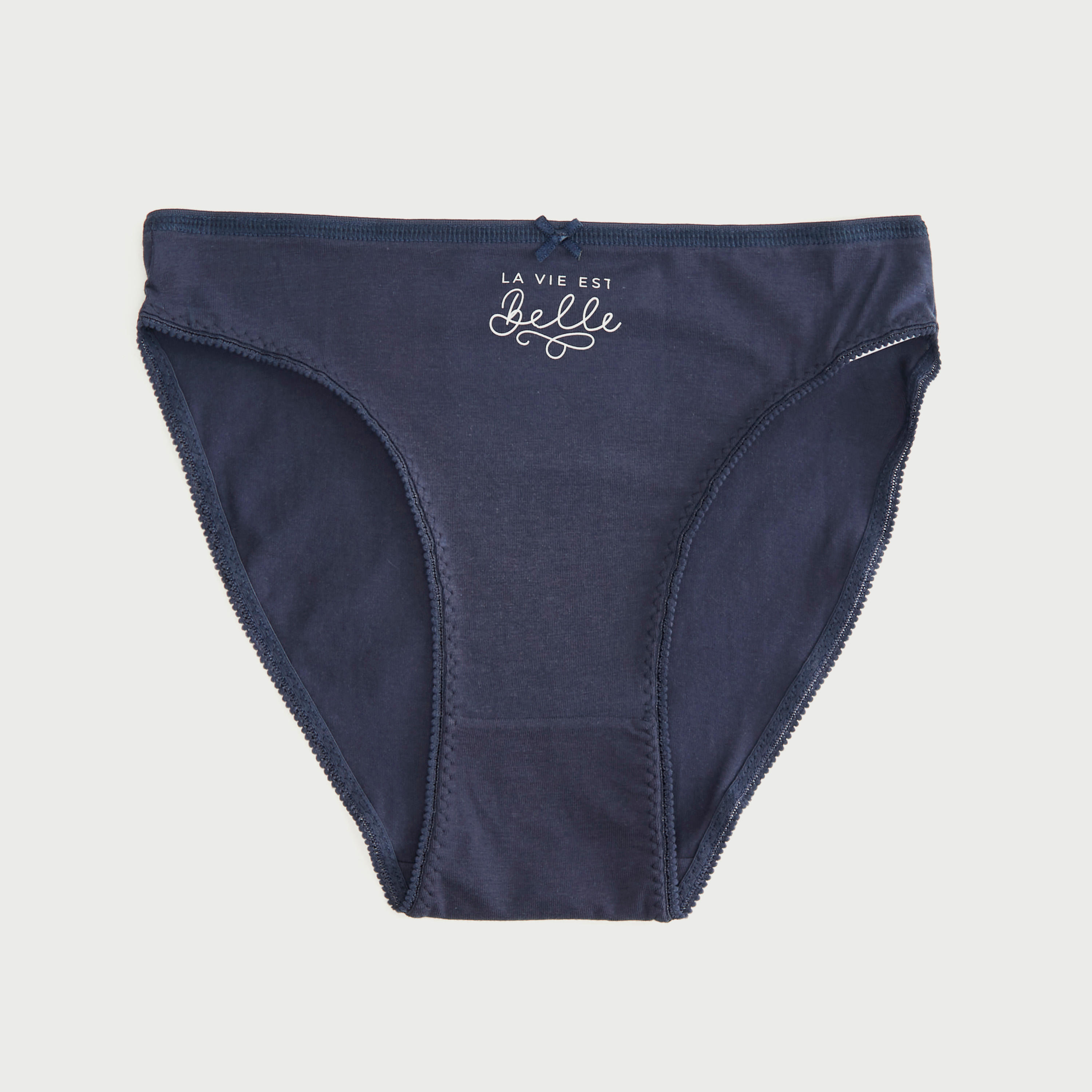 سراويل هيبستر بطبعات وتفاصيل فيونكة - طقم من 5 قطع-women-clothing-lingerie-panties-image-3