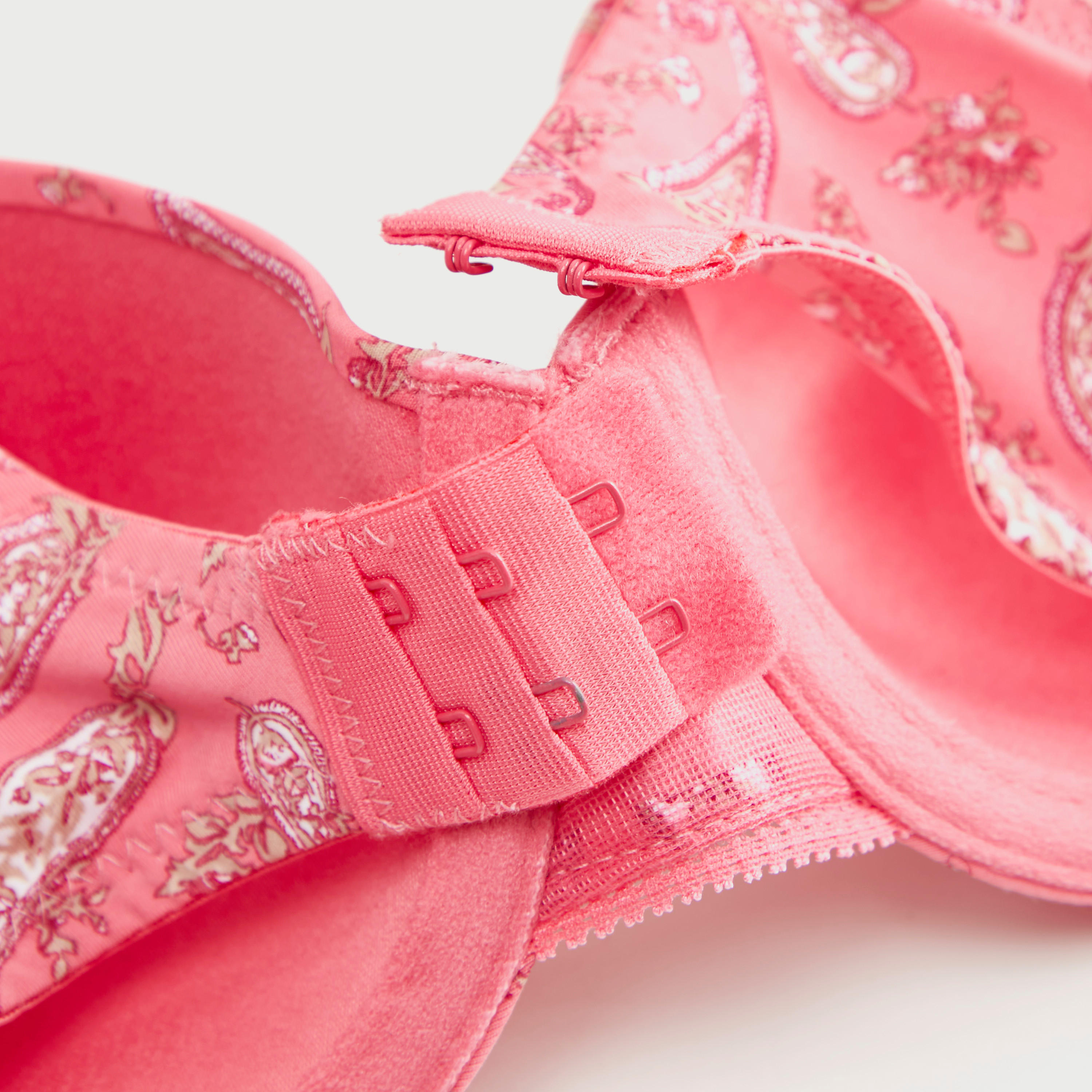 صدريّة تيشيرت مبطّنة بحمّالات قابلة للتّعديل وطبعات بيزلي-women-clothing-lingerie-bras-image-4