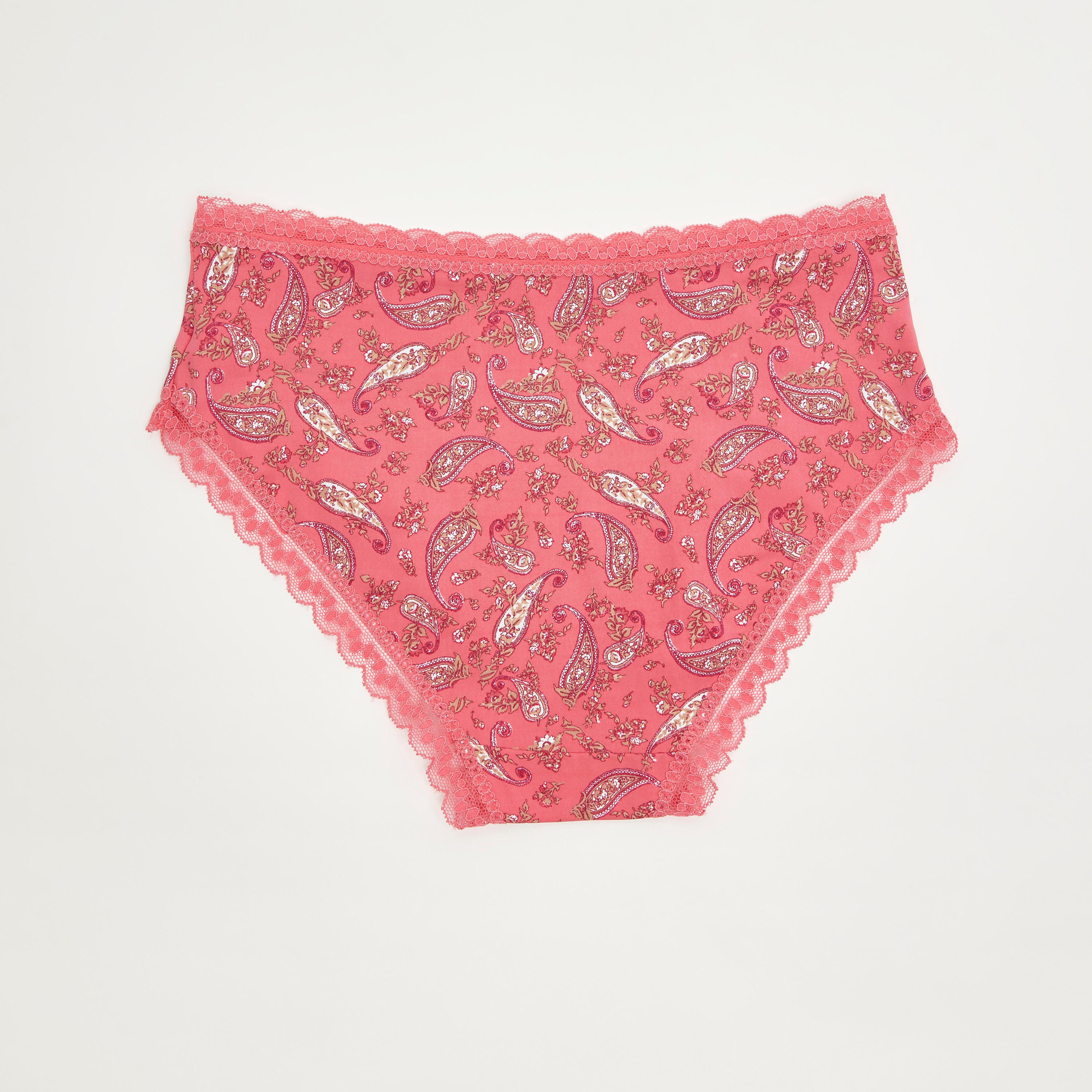 سروال داخلي هيبستر بتفاصيل دانتيل صدفية وطبعات بيزلي-women-clothing-lingerie-panties-image-3