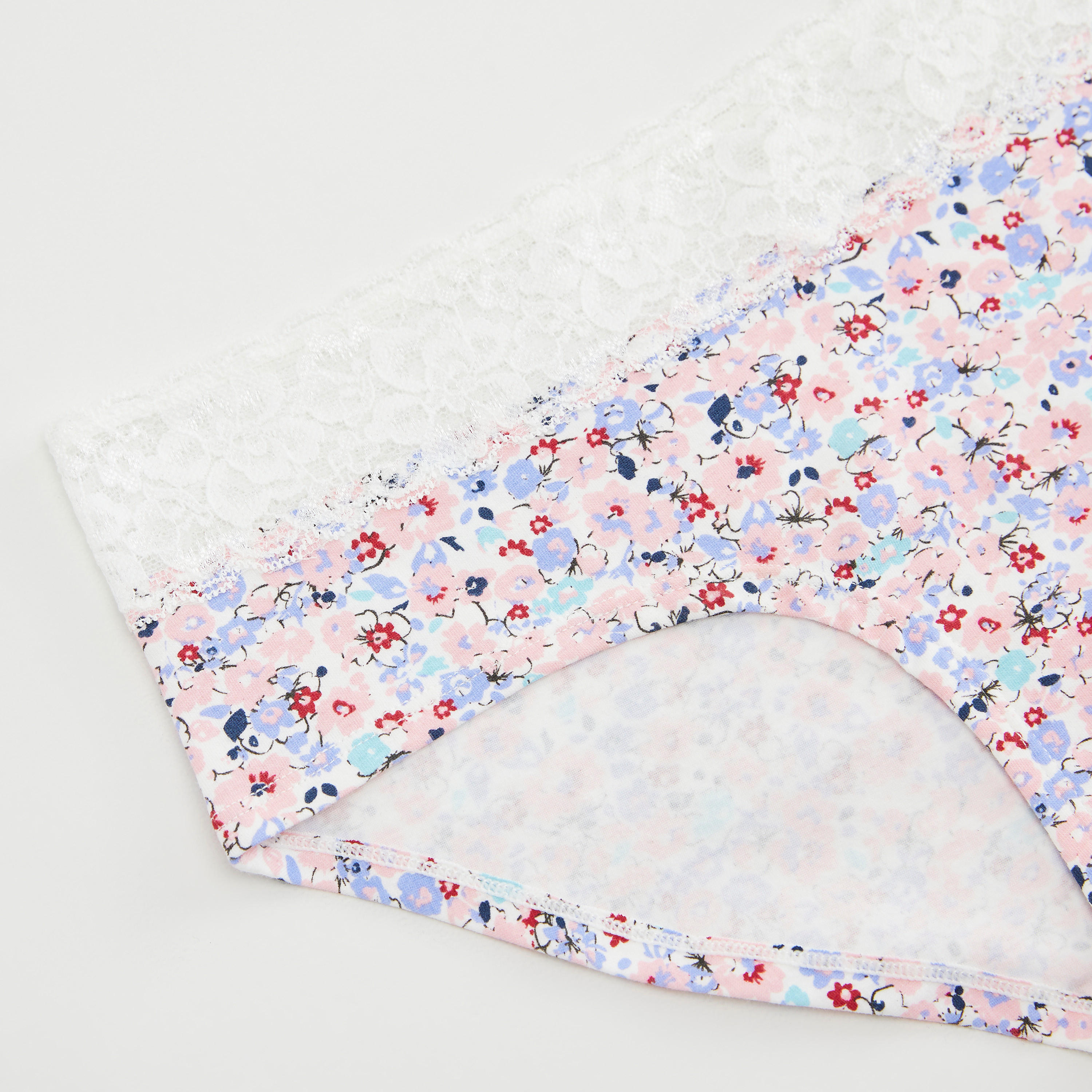 سراويل داخلية هيبستر بخصر مطاطي بتفاصيل دانتيل وطبعات أزهار-women-clothing-lingerie-panties-image-2