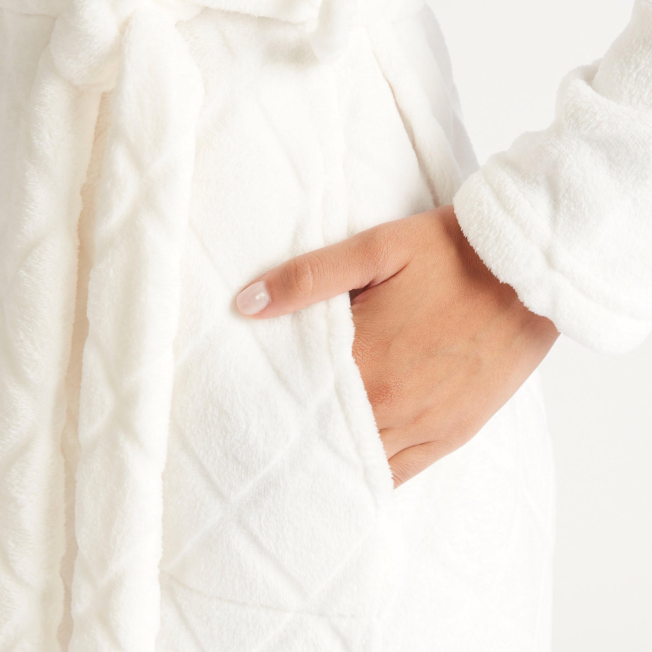 روب بارز الملمس بحزام ربط وجيوب-women-clothing-nightwear-robes-image-5