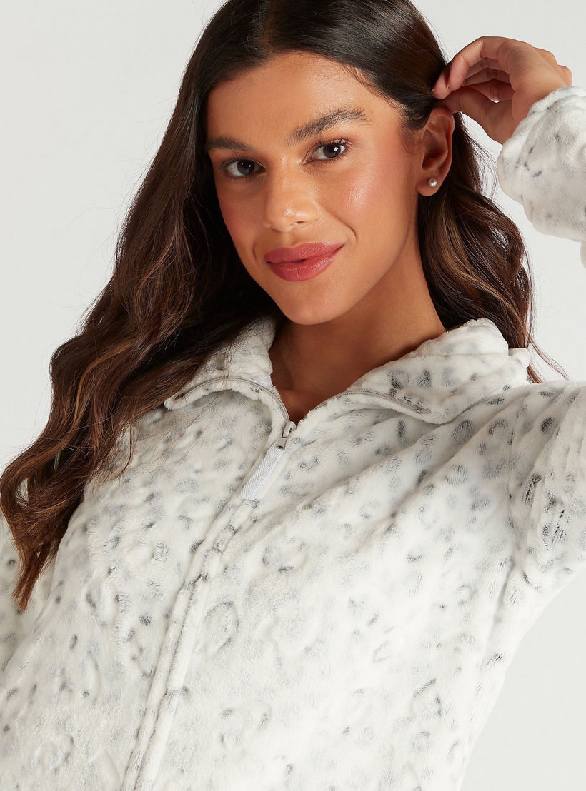 قميص نوم بارز الملمس بسحّاب إغلاق وجيوب-women-clothing-nightwear-robes-image-4