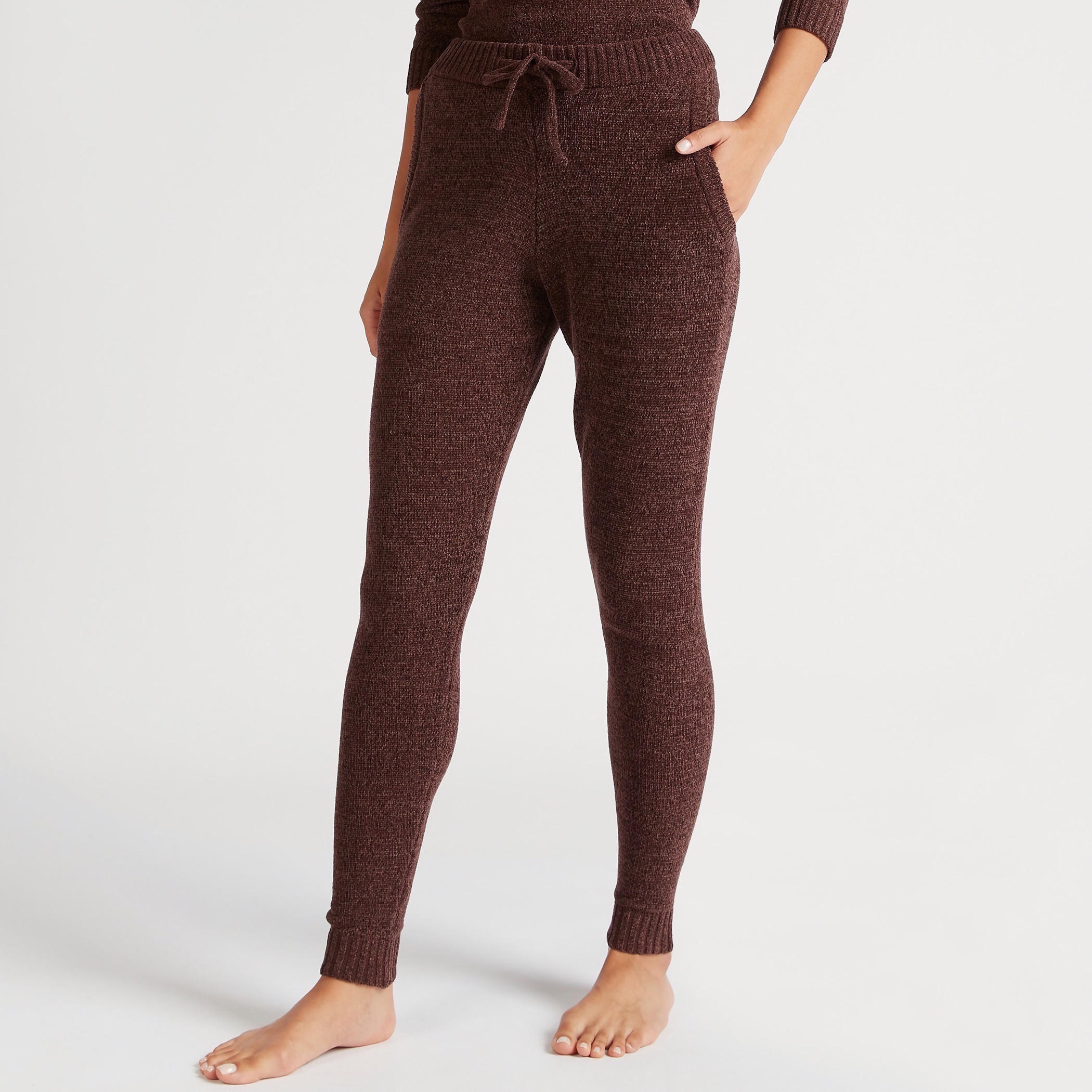 بنطلون بيجاما طويل سادة برباط إغلاق وجيوب-women-clothing-nightwear-pyjamas-bottoms-image-4