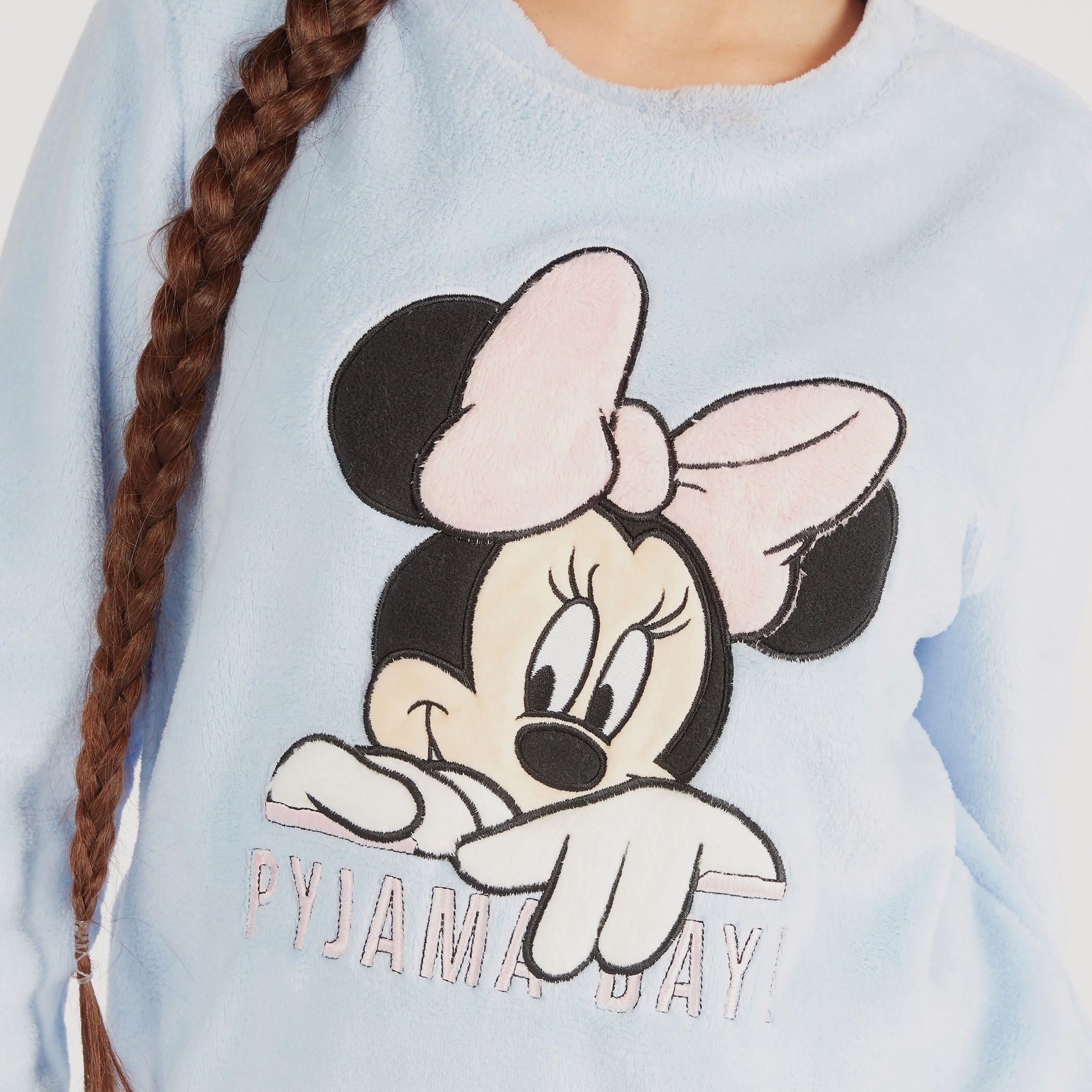 Minnie Mouse Textured Sweatshirt and Pyjama Set with Socks-women-clothing-nightwear-pyjamas-longsets-image-7