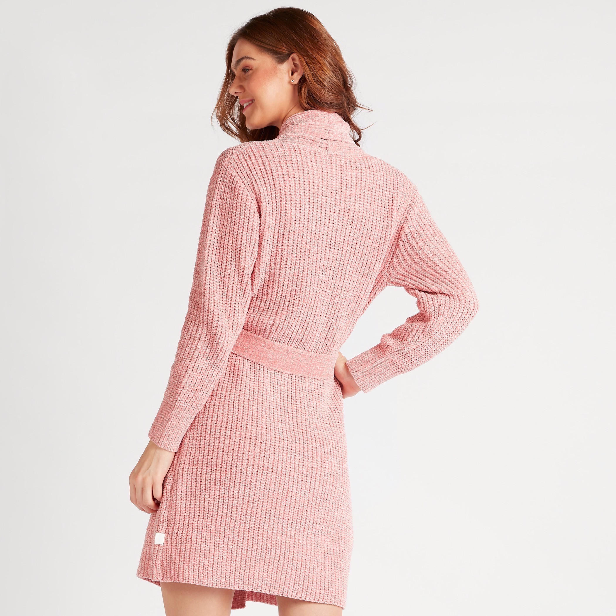 روب نوم بارز الملمس بحزام وأكمام طويلة-women-clothing-nightwear-robes-image-3