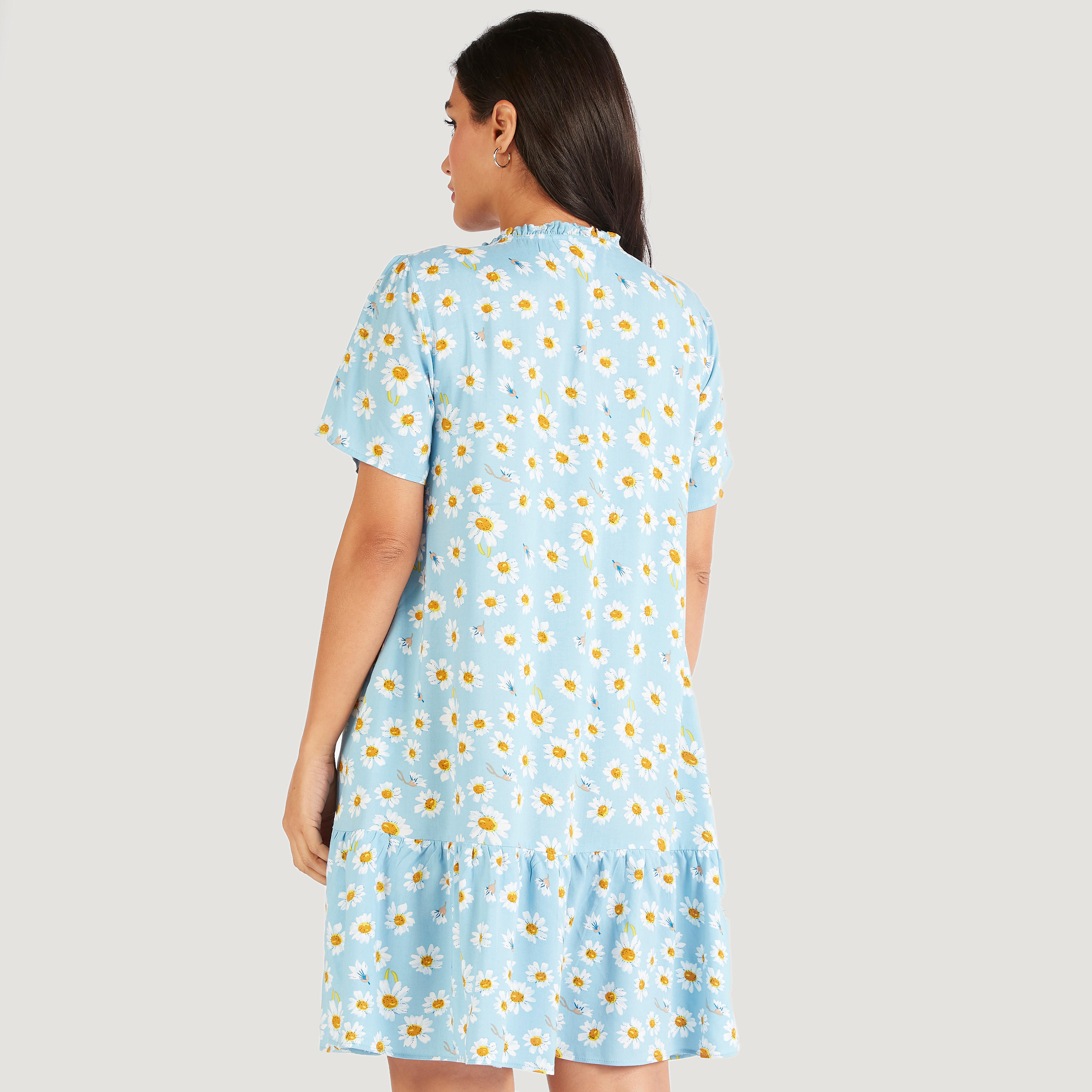 Set of 2- Printed Round Neck Sleepshirt with Cap Sleeves-women-clothing-nightwear-nighties-image-3