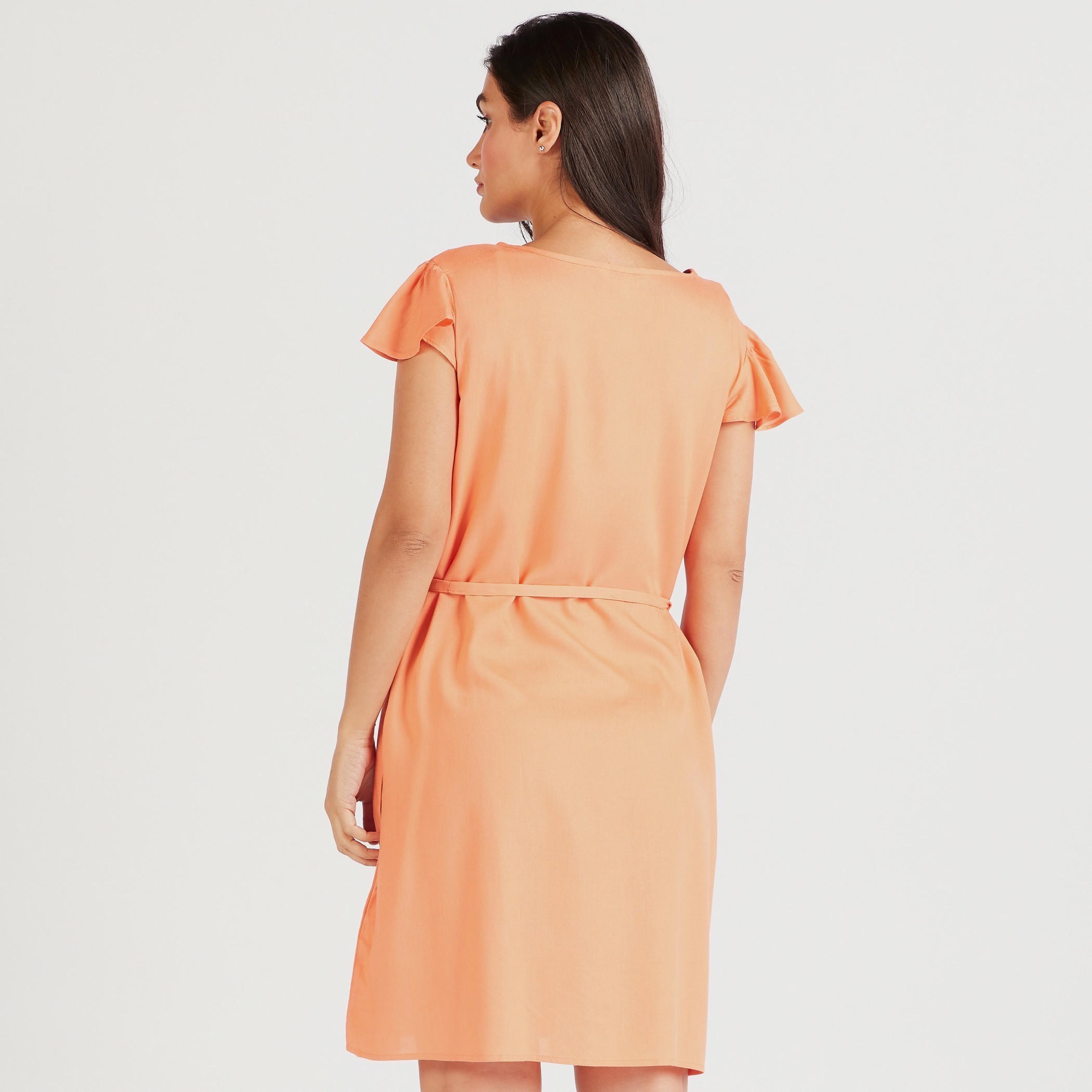 قميص نوم بأكمام كاب وياقة مستديرة وطبعات - طقم من قطعتين-women-clothing-nightwear-nighties-image-4