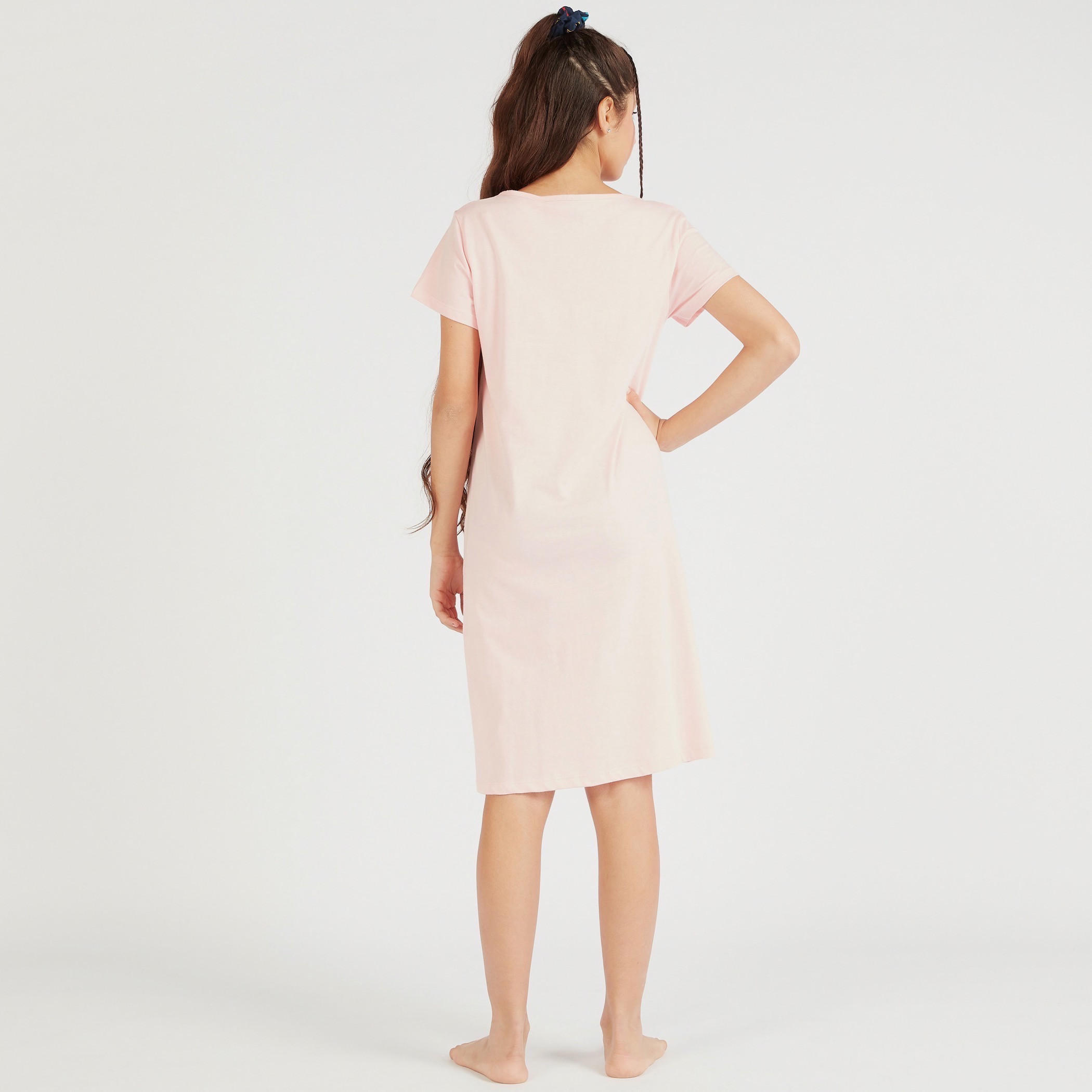 قميص نوم بياقة مستديرة وأكمام قصيرة وطبعات - طقم من قطعتين-women-clothing-nightwear-pyjamas-longsets-image-5
