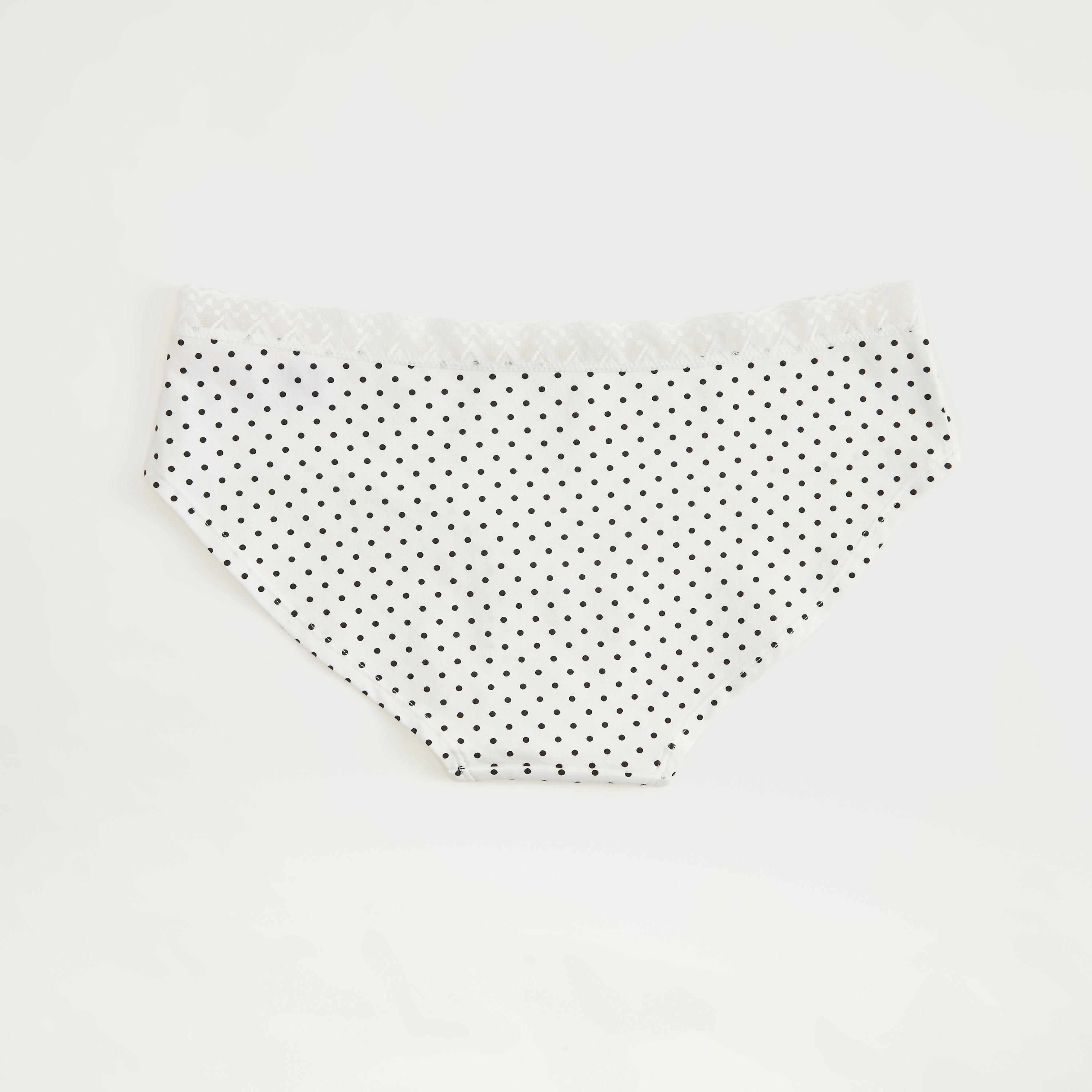 سراويل هيبستر مستدامة بخصر مطاطي وطبعات منقطّة-women-clothing-lingerie-panties-image-3