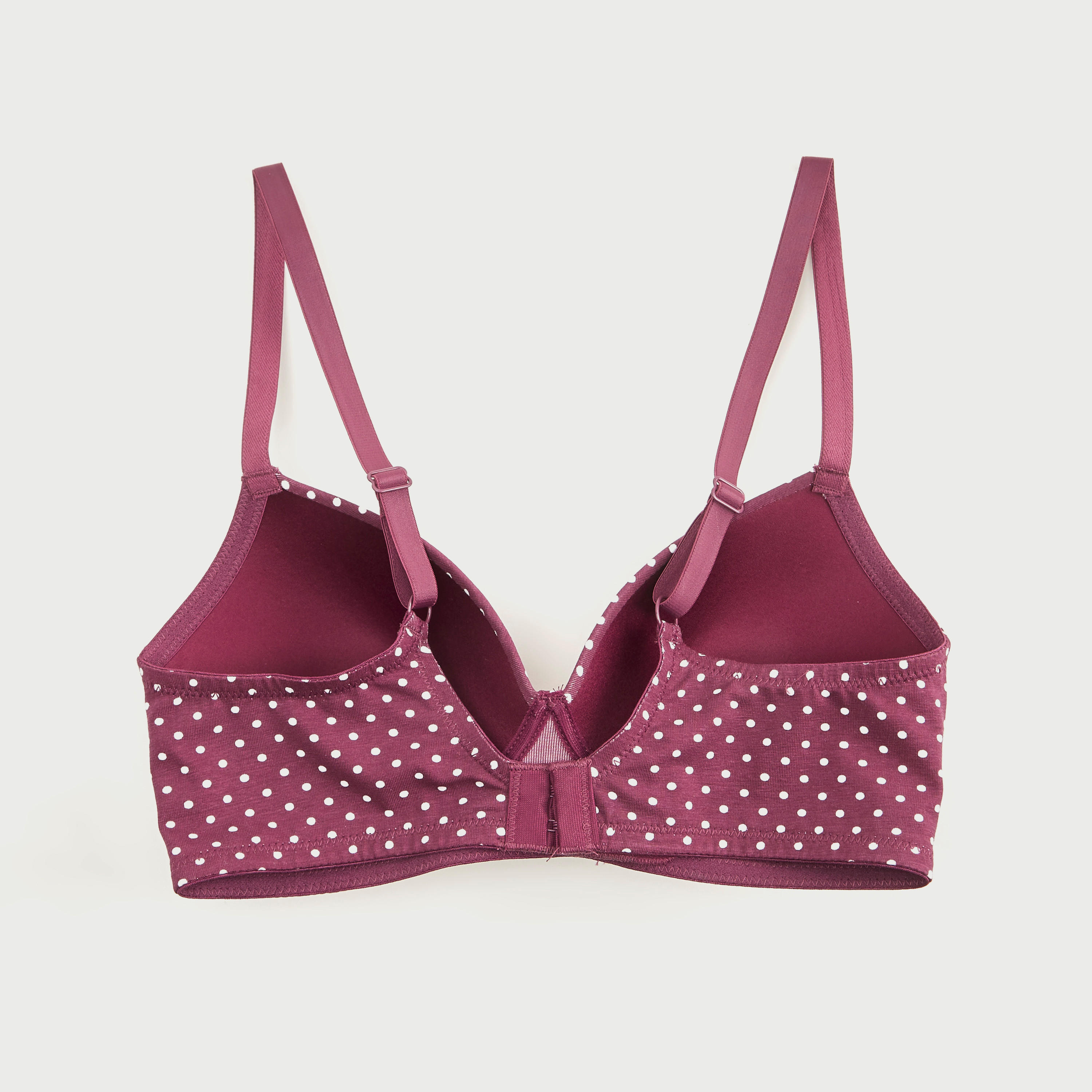 صدريّة تيشيرت مبطنة بخطاف إغلاق وطبعات منقّطة-women-clothing-lingerie-bras-image-3