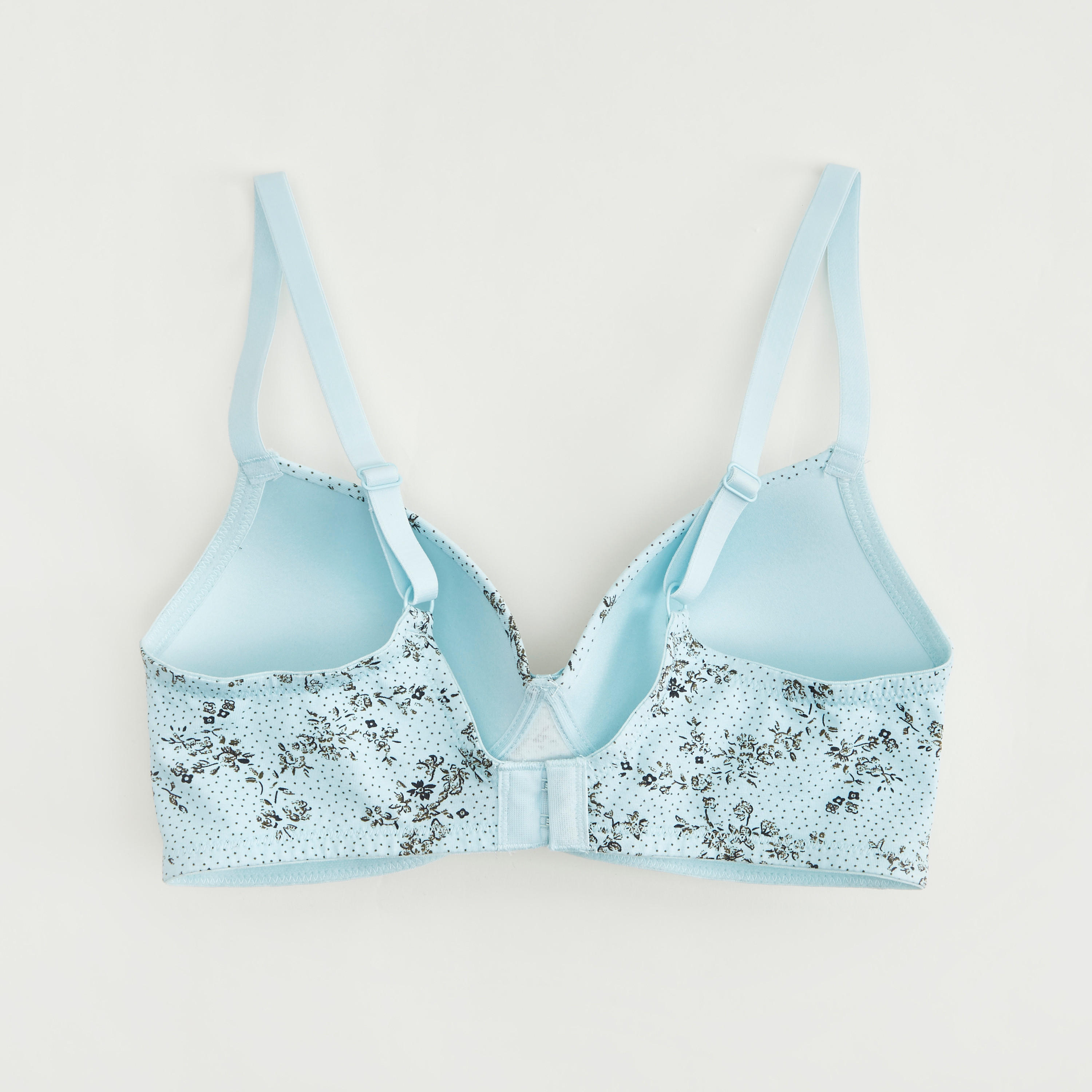 صدرية تيشيرت مبطنة بخطآف إغلاق و طبعات أزهار-women-clothing-lingerie-bras-image-3