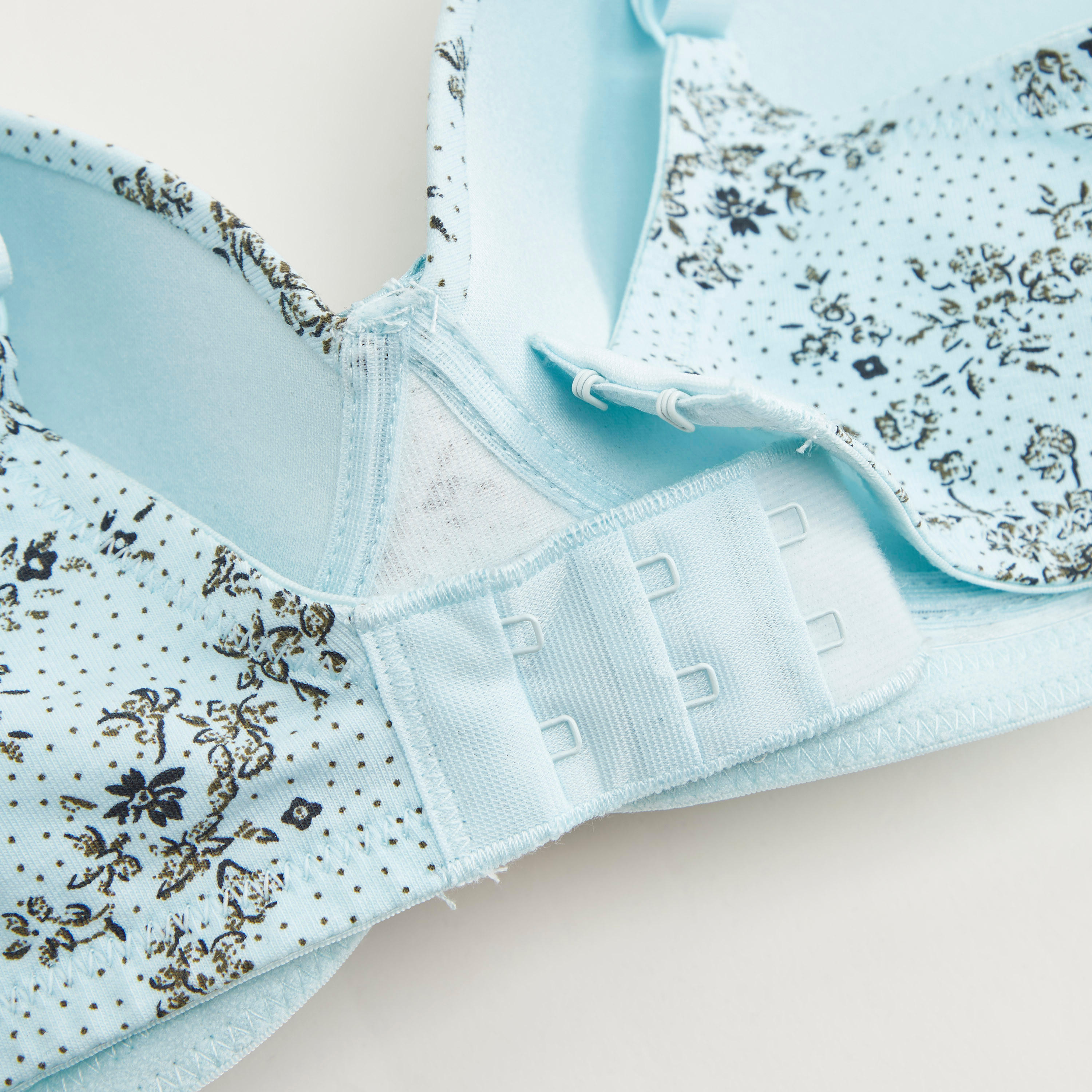 صدرية تيشيرت مبطنة بخطآف إغلاق و طبعات أزهار-women-clothing-lingerie-bras-image-4