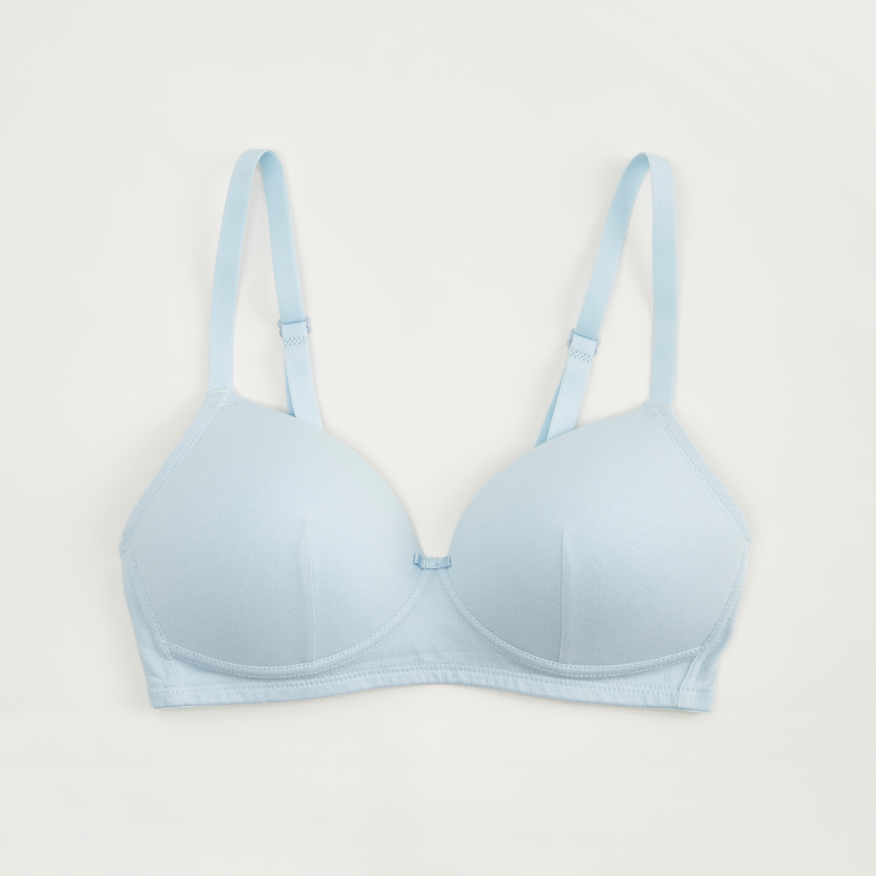 Solid Padded T-shirt Bra with Hook and Eye Closure-women-clothing-lingerie-bras-image-1