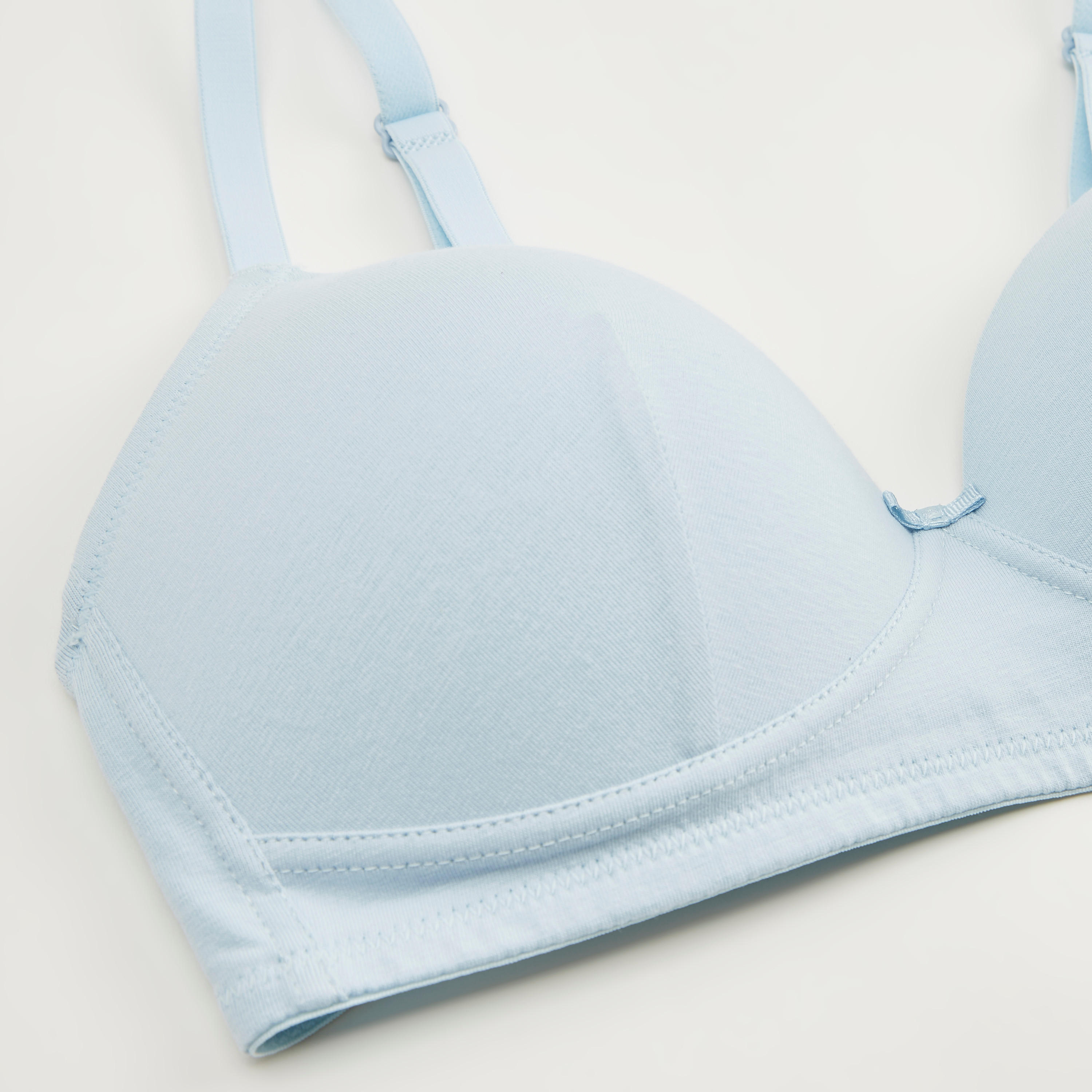 Solid Padded T-shirt Bra with Hook and Eye Closure-women-clothing-lingerie-bras-image-2