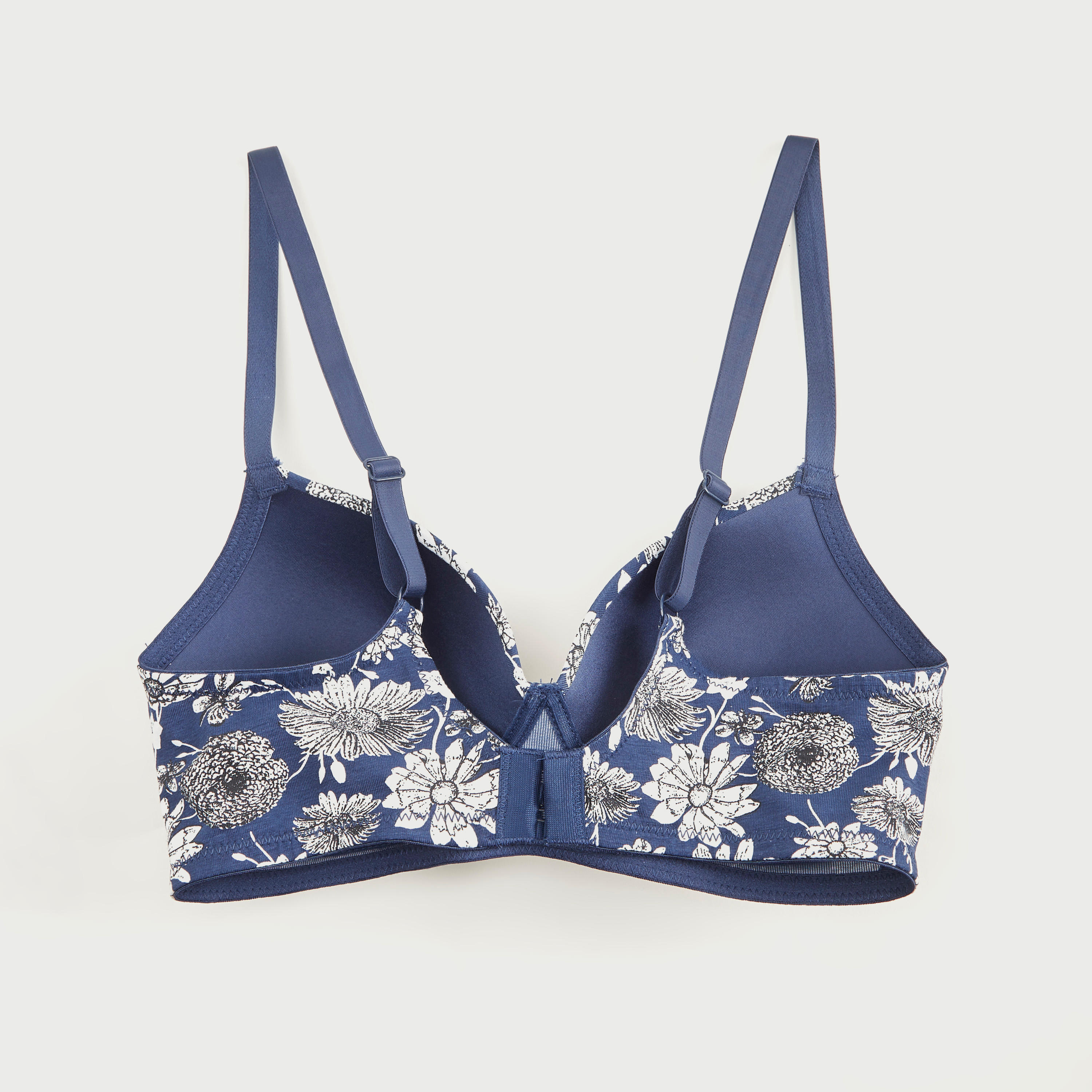 صدرية تيشيرت مبطنة بخطآف إغلاق وطبعات أزهار-women-clothing-lingerie-bras-image-3