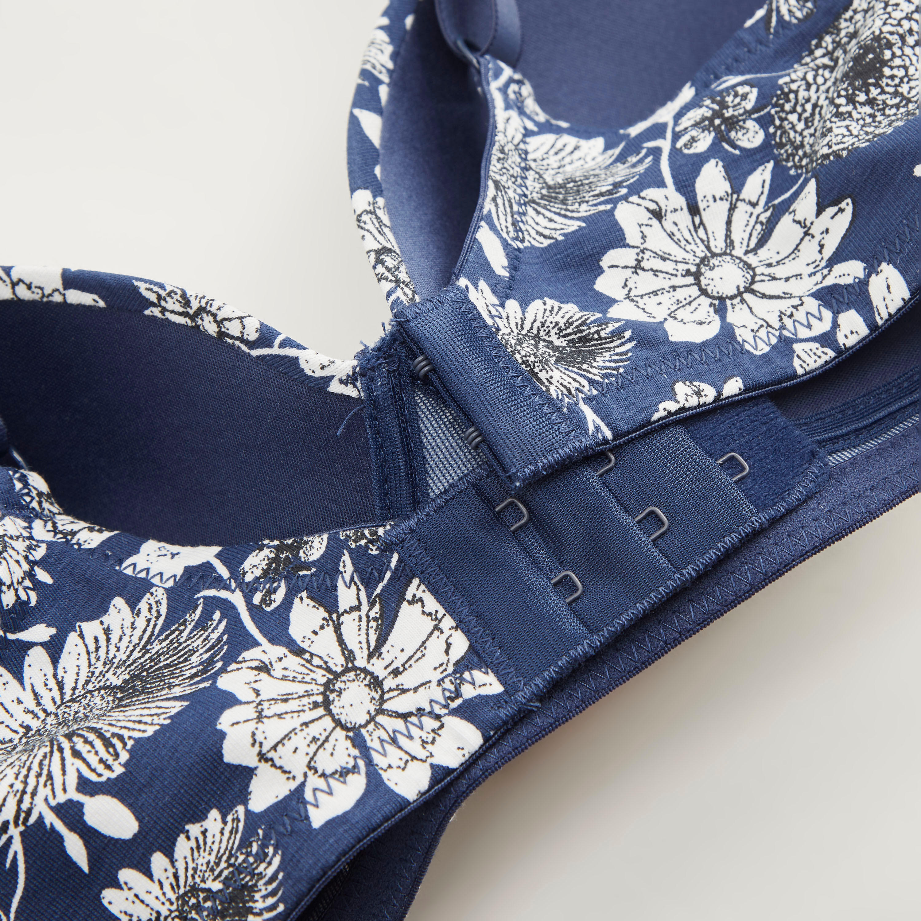 صدرية تيشيرت مبطنة بخطآف إغلاق وطبعات أزهار-women-clothing-lingerie-bras-image-4