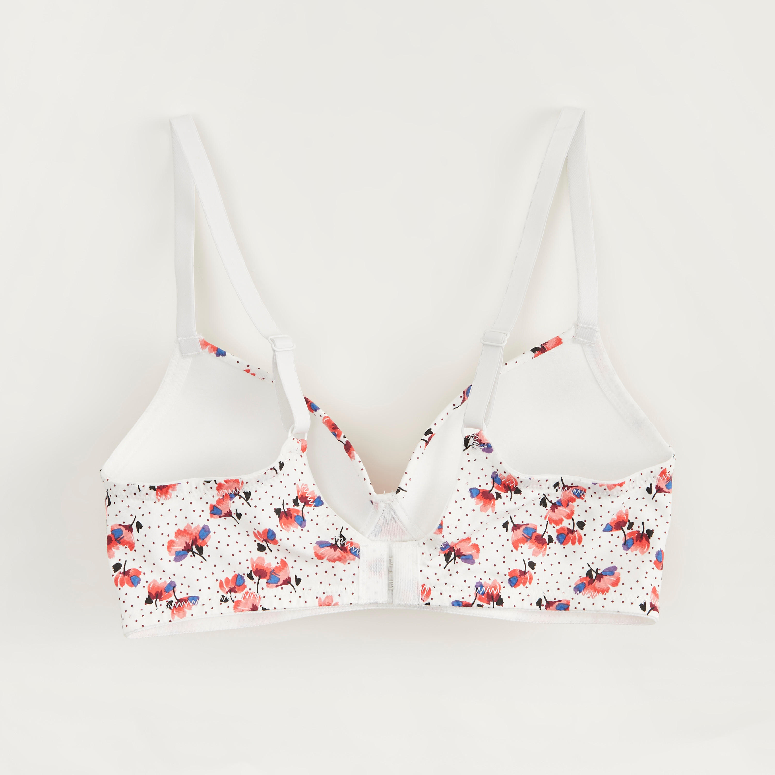صدرية تيشيرت مبطنة بخطآف إغلاق وطبعات أزهار-women-clothing-lingerie-bras-image-3