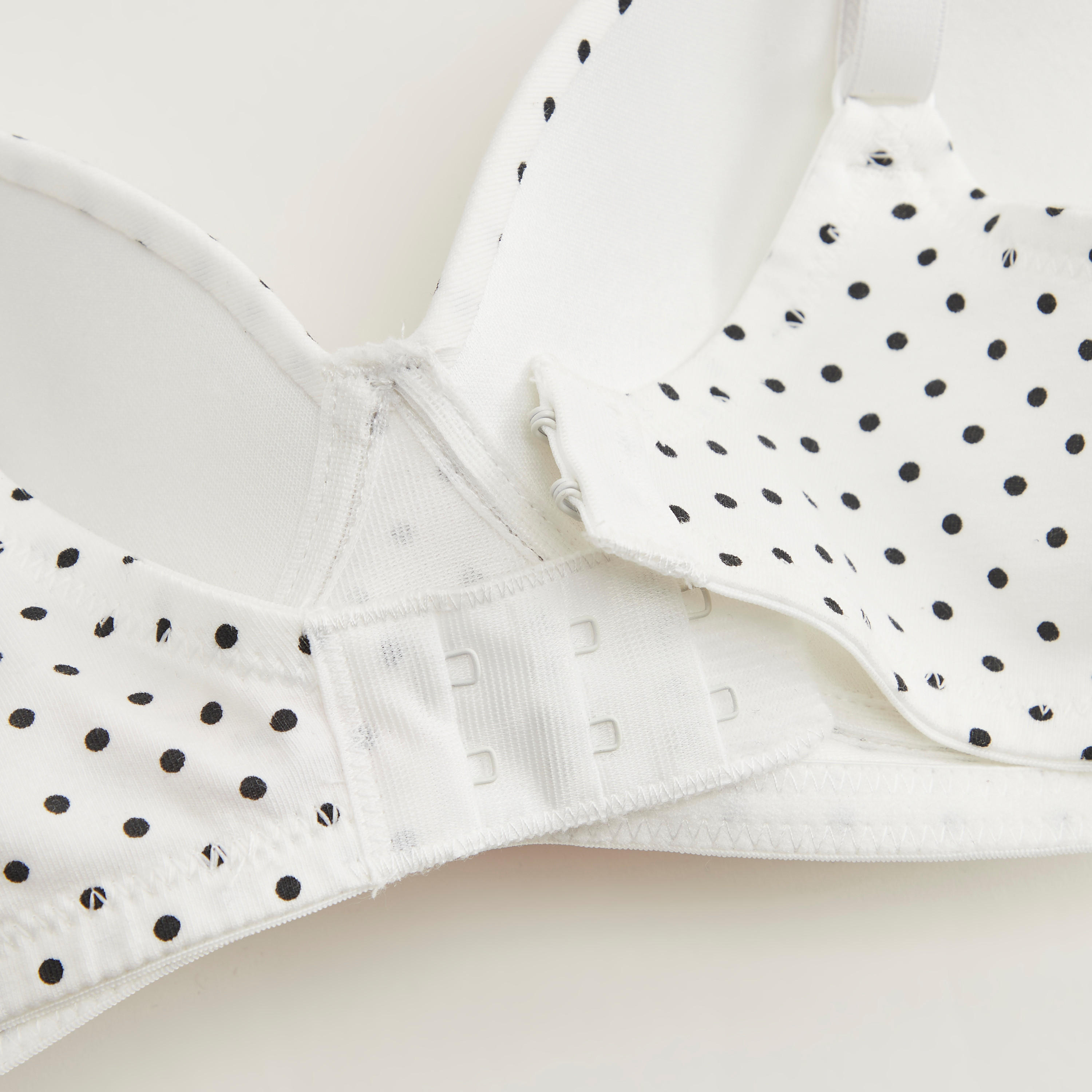 صدريّة تيشيرت مبطنة بخطاف إغلاق وطبعات منقّطة-women-clothing-lingerie-bras-image-4