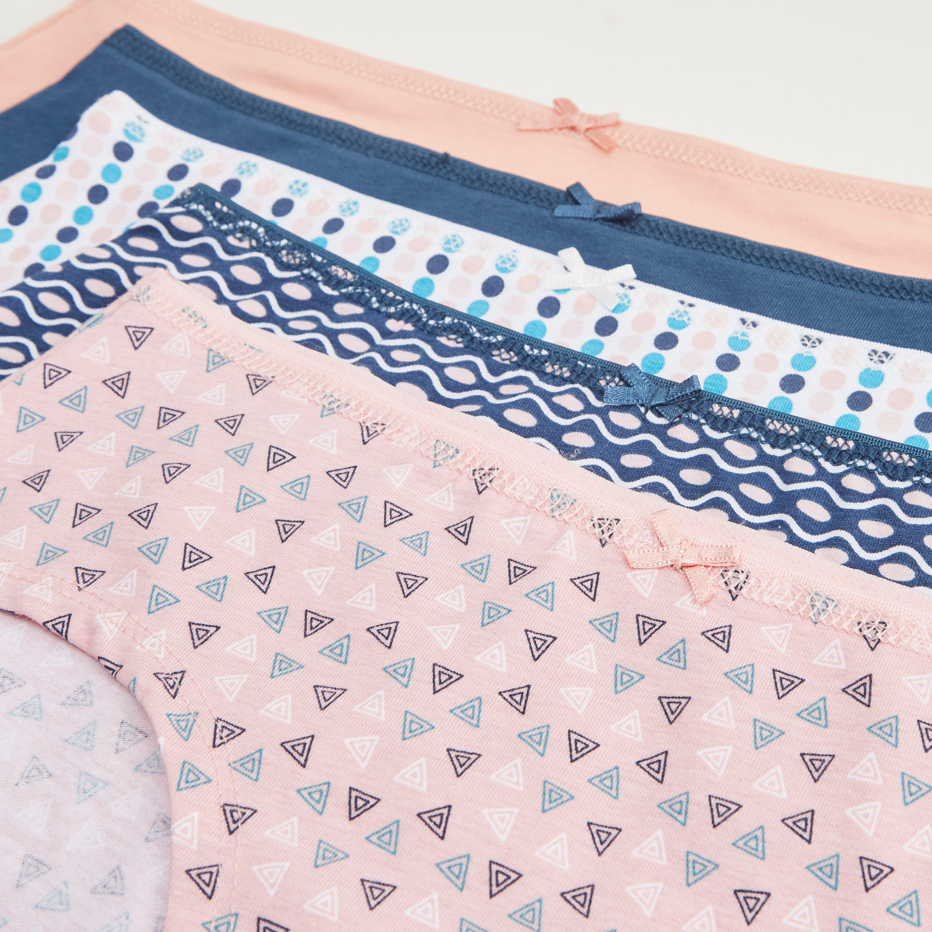 طقم سراويل داخليّة هيبستر متنوّعة بخصر مطّاطي - 5 قطع-women-clothing-lingerie-panties-image-2