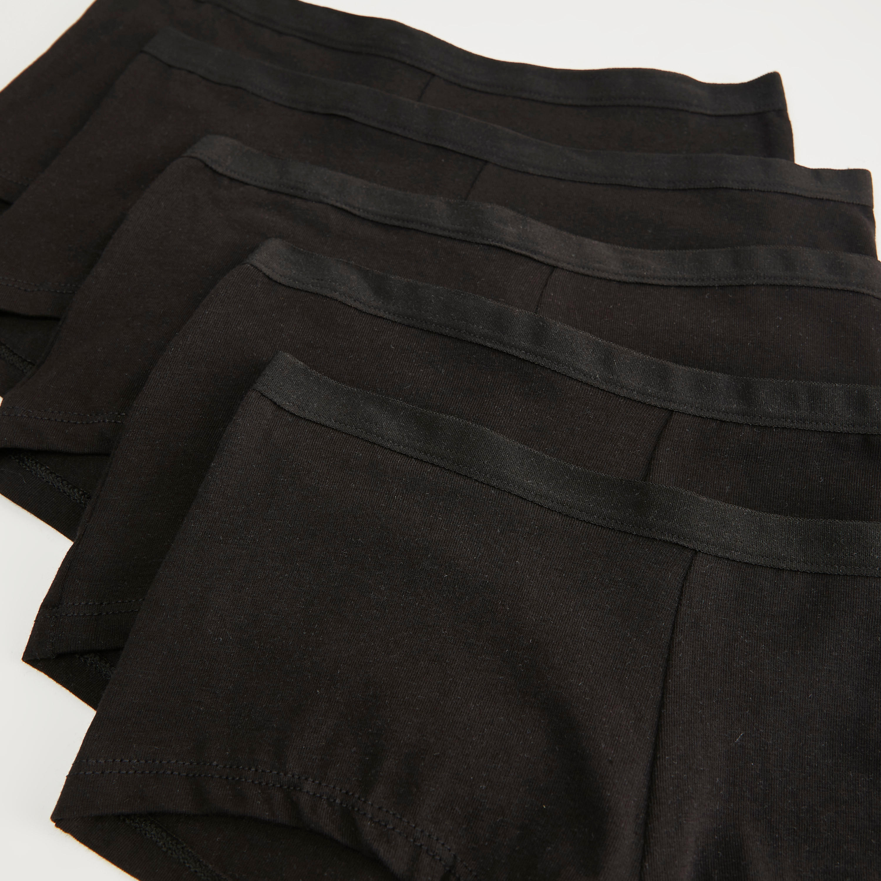 Set of 5 - Solid Boyshorts with Elasticated Waistband-women-clothing-lingerie-panties-image-2