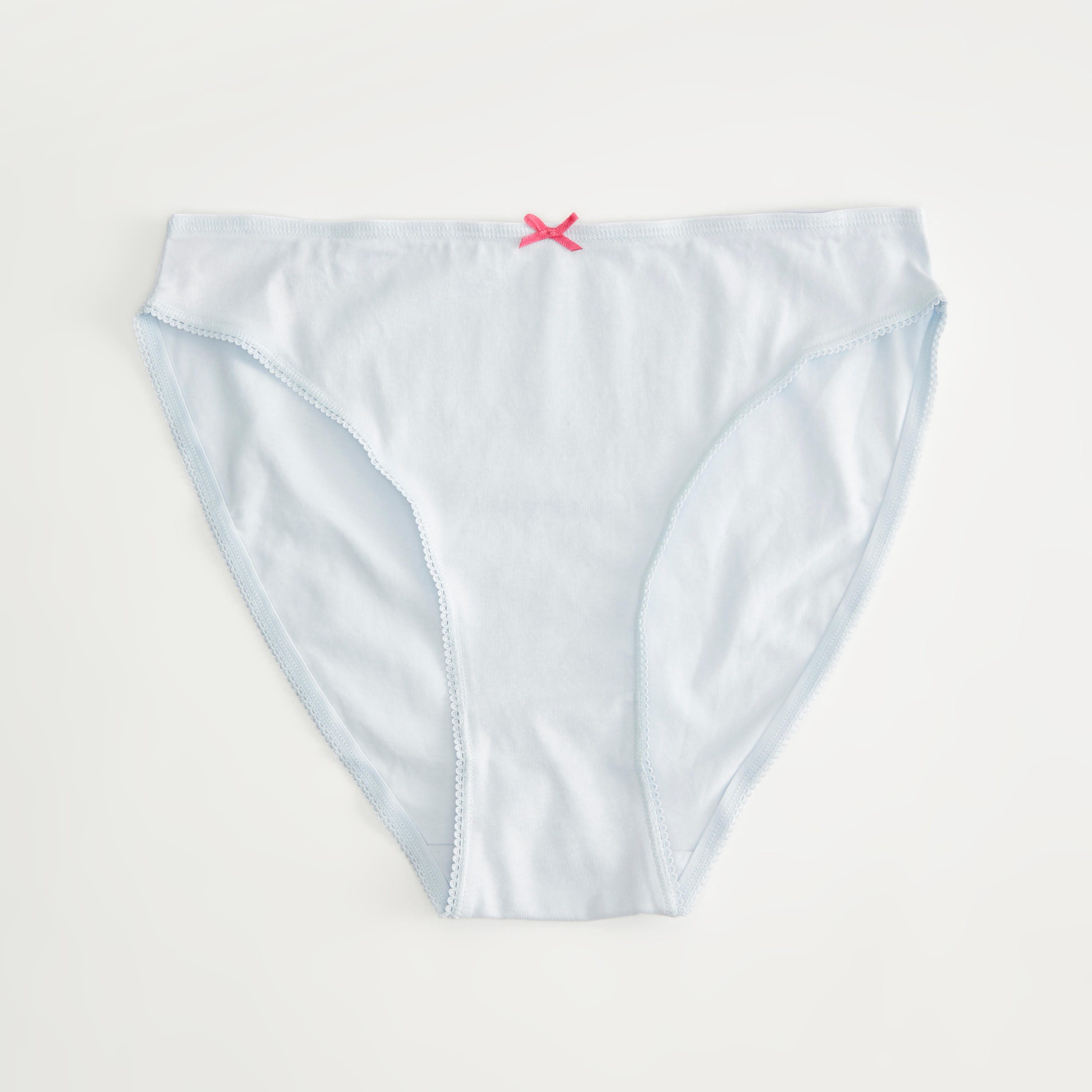 سراويل هيبستر سادة بخصر مطاطي وتفاصيل فيونكة - طقم من 5 قطع-women-clothing-lingerie-panties-image-3