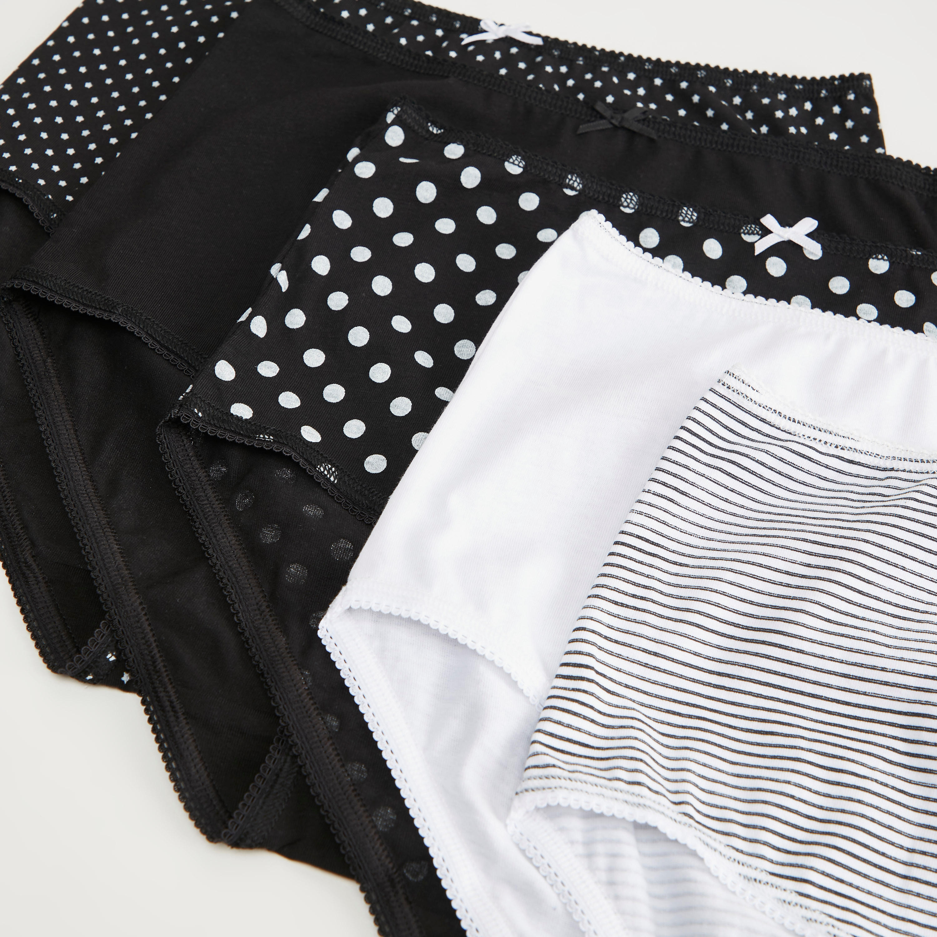 Set of 5 - Assorted Boyshorts with Bow Detail-women-clothing-lingerie-panties-image-2