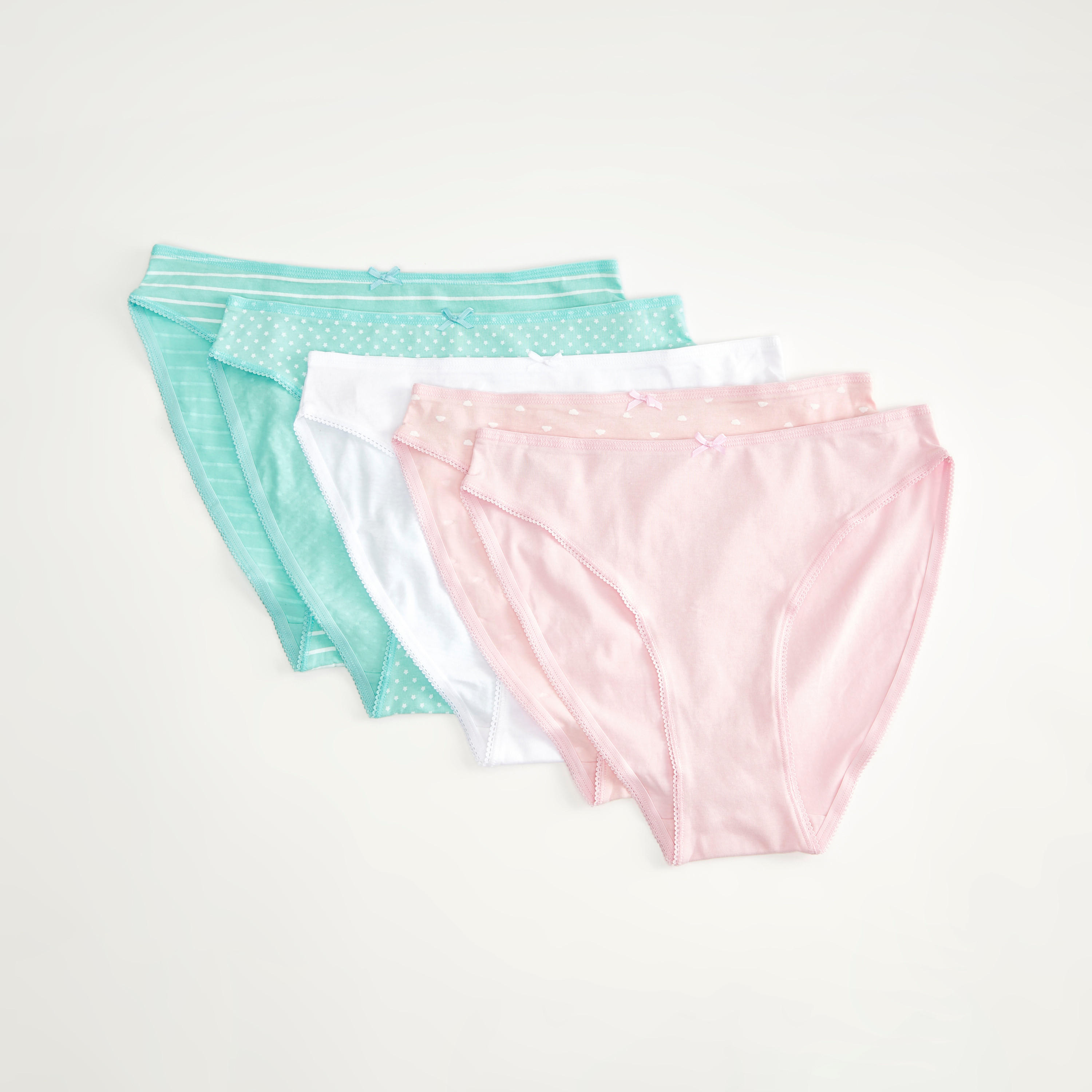 طقم سراويل داخلية متنوعة - 5 قطع-women-clothing-lingerie-panties-image-4