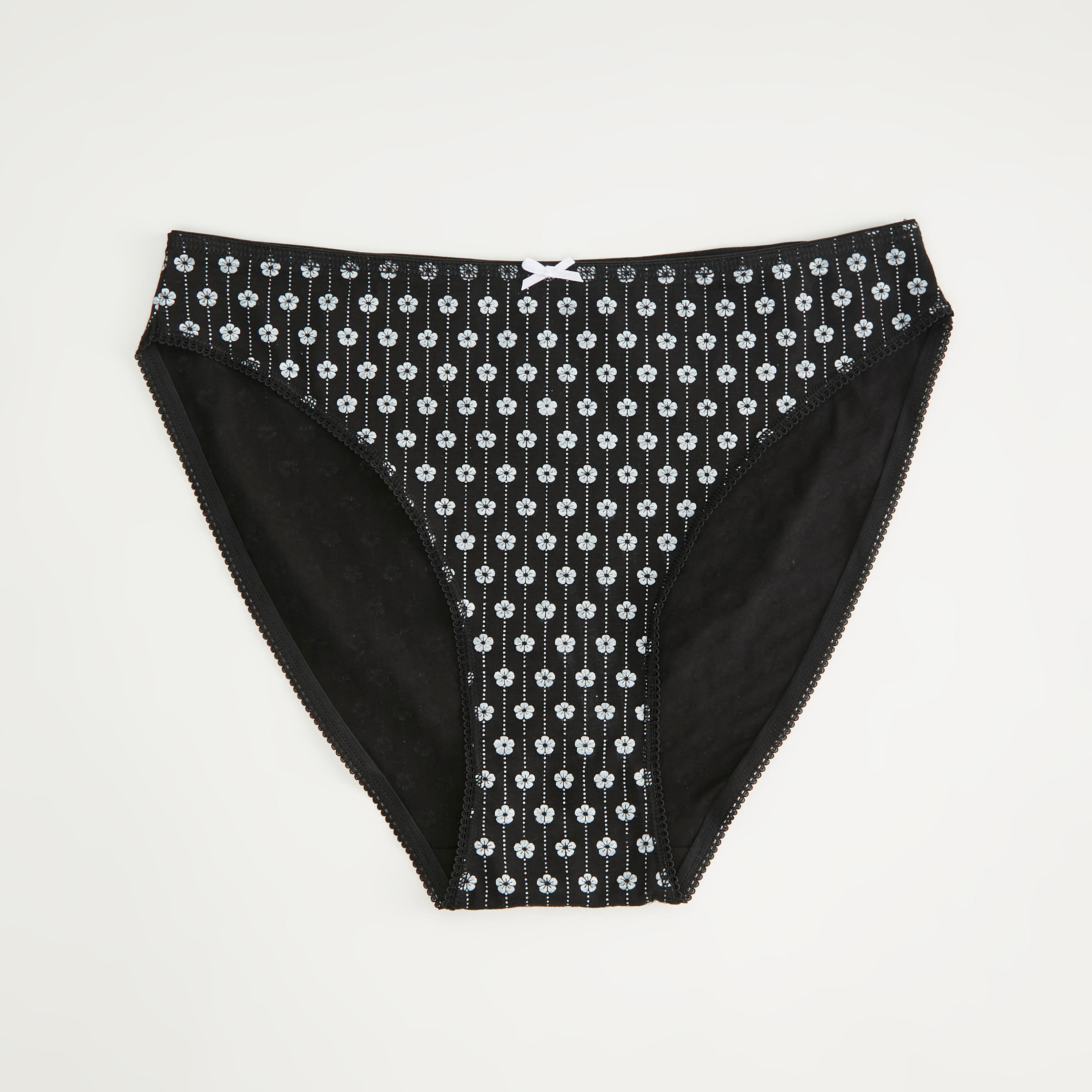 سراويل هيبستر بتفاصيل فيونكة - طقم من 5 قطع متنوعة-women-clothing-lingerie-panties-image-3