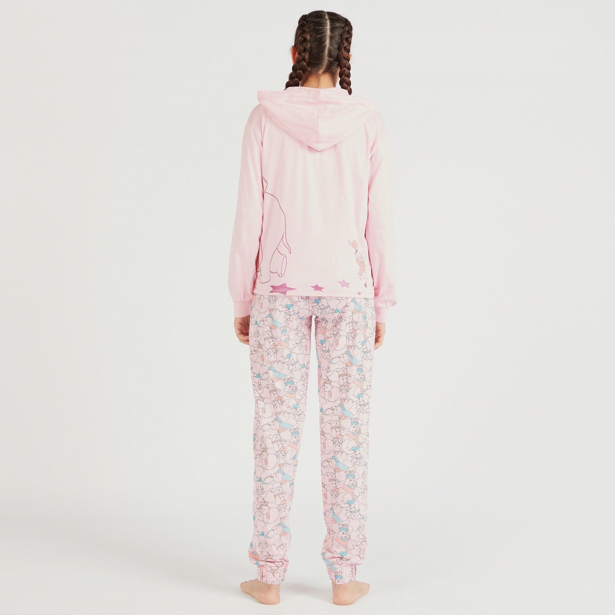طقم بنطلون بيجاما وسويت شيرت بياقة بقبّعة وطبعات-women-clothing-nightwear-pyjamas-longsets-image-4